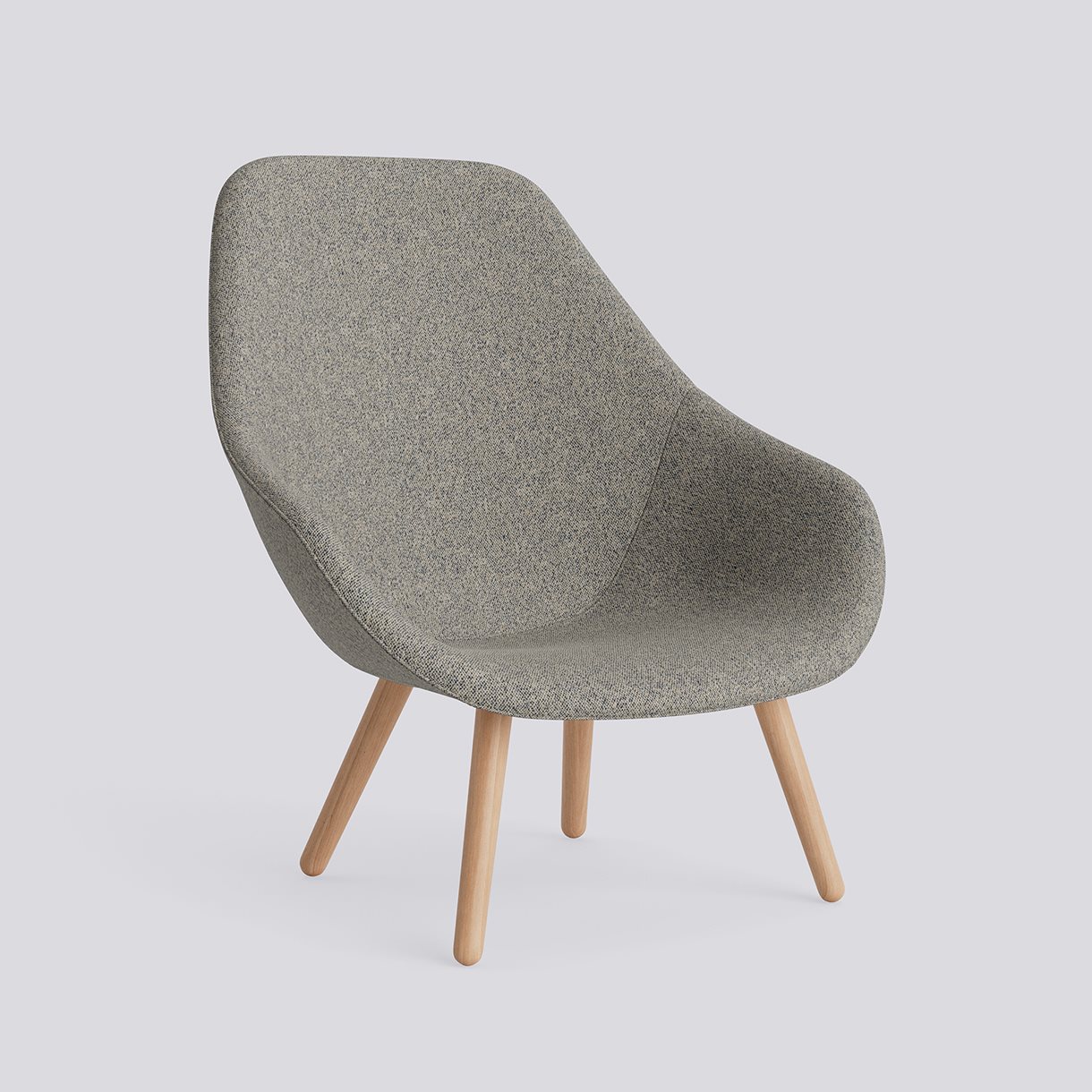 AAL92 Water-based lacquered solid oak 4 leg base-Full upholstery-Vanir-243