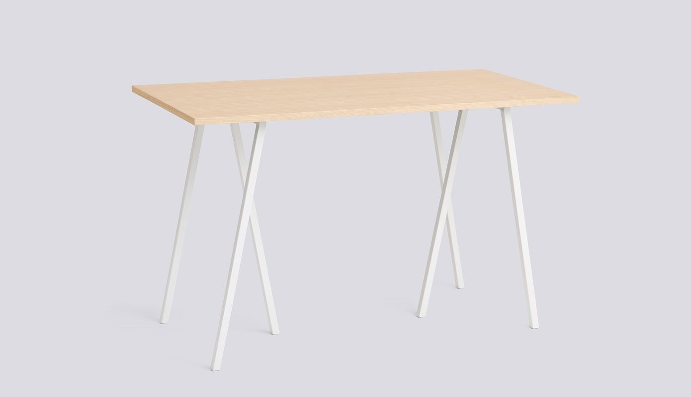 Loop Stand Table High White powder coated steel frame-L250 x