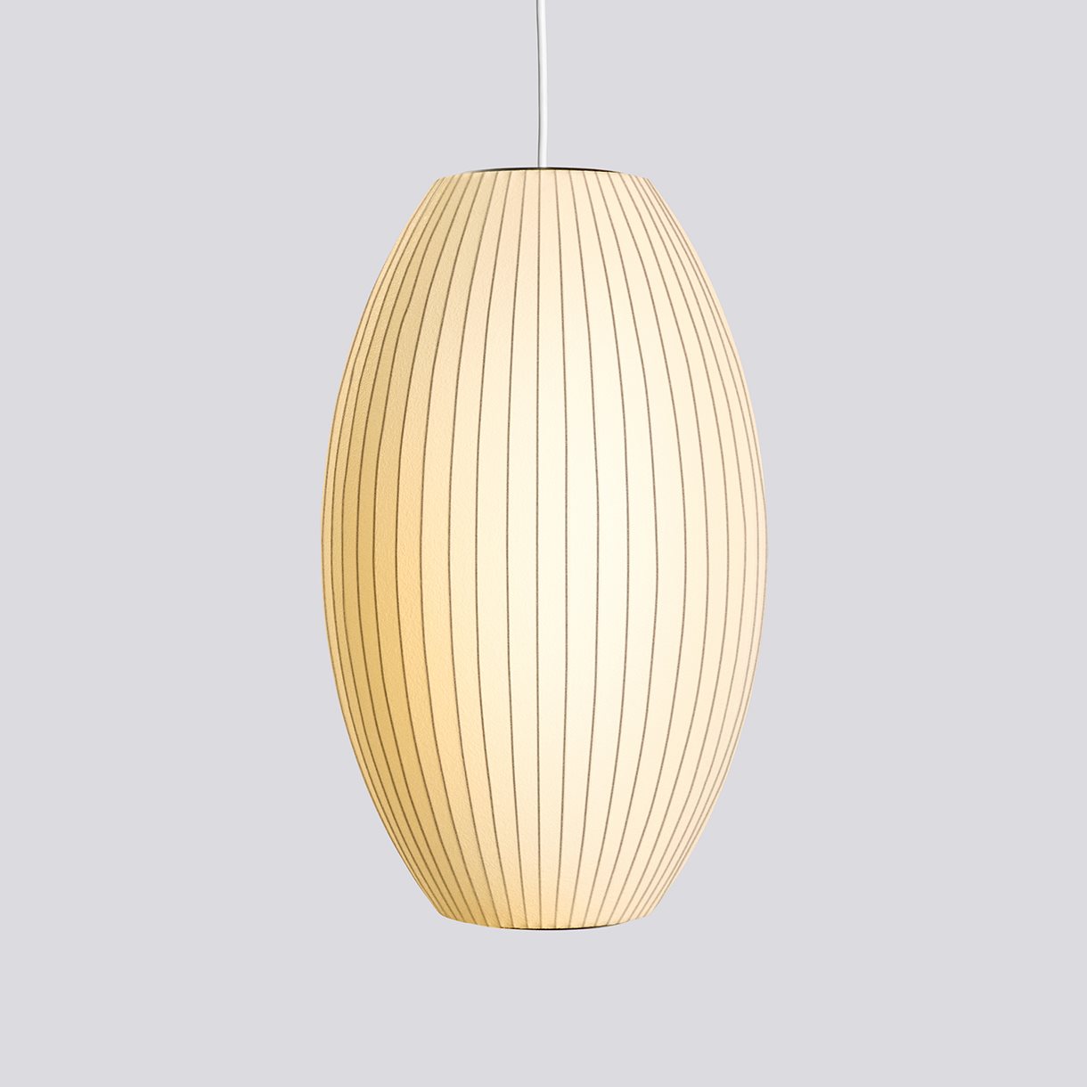 Nelson Cigar Bubble Pendant-Medium-Off white