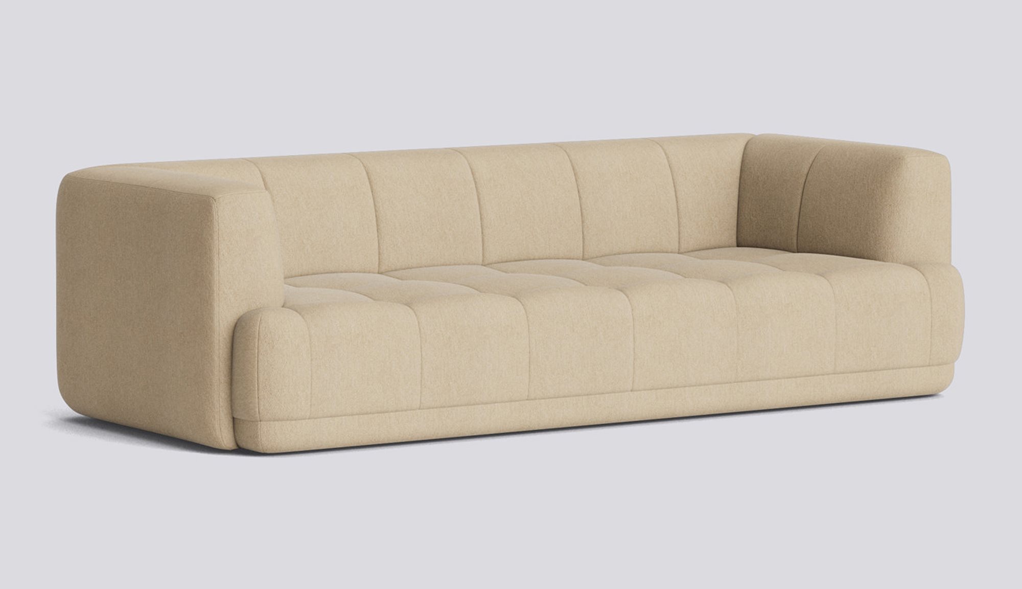 Quilton 3 seater-Full upholstery-Turf-Sand