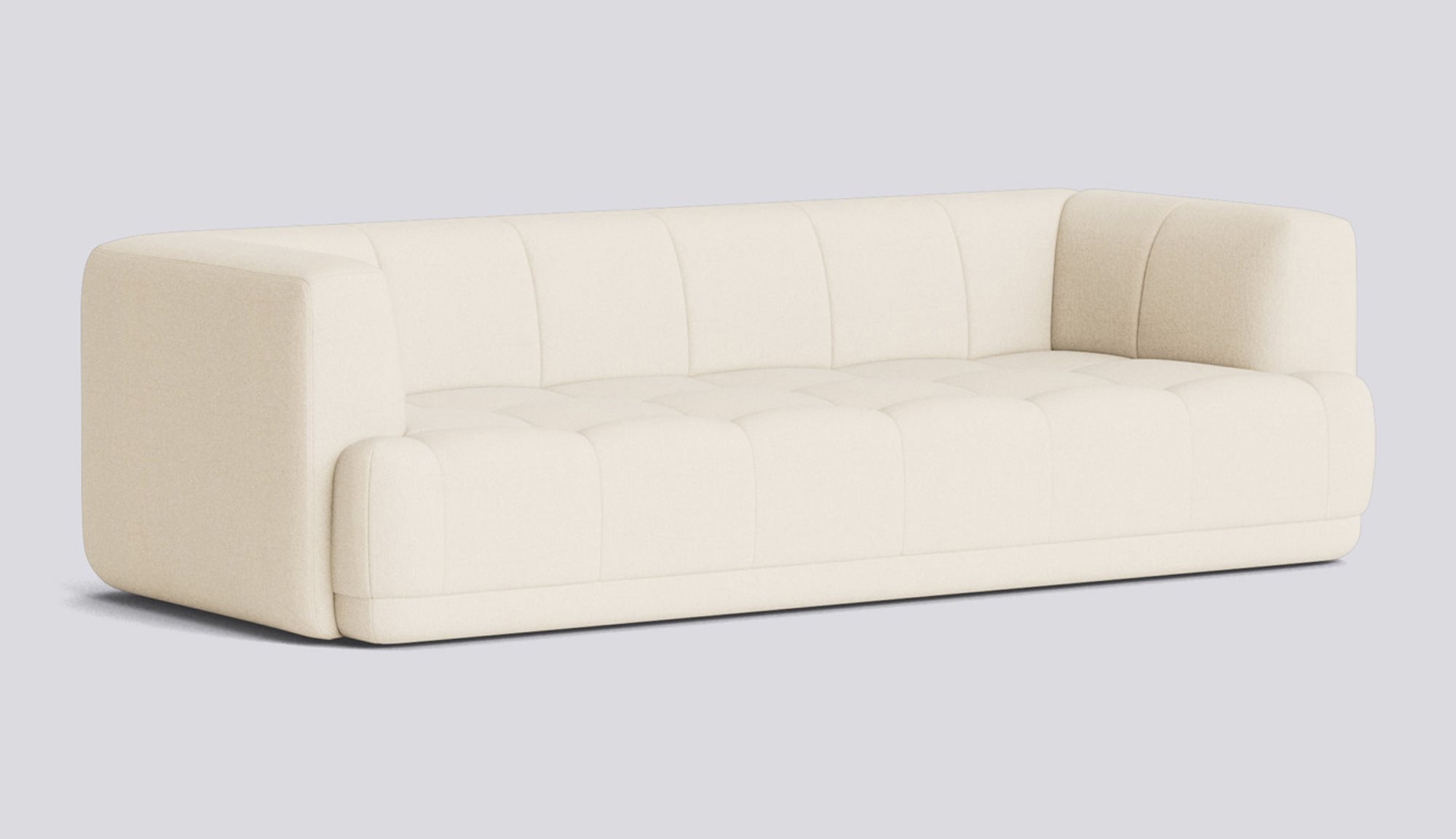 Quilton 3 seater-Full upholstery-Turf-Cream