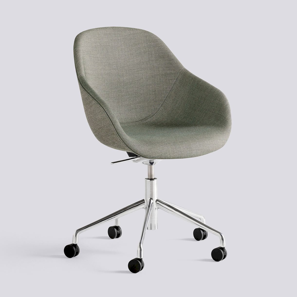 AAC155 Polished aluminium 5 star swivel Tilt Gas lift Wheel base-Full upholstery-Atlas-931
