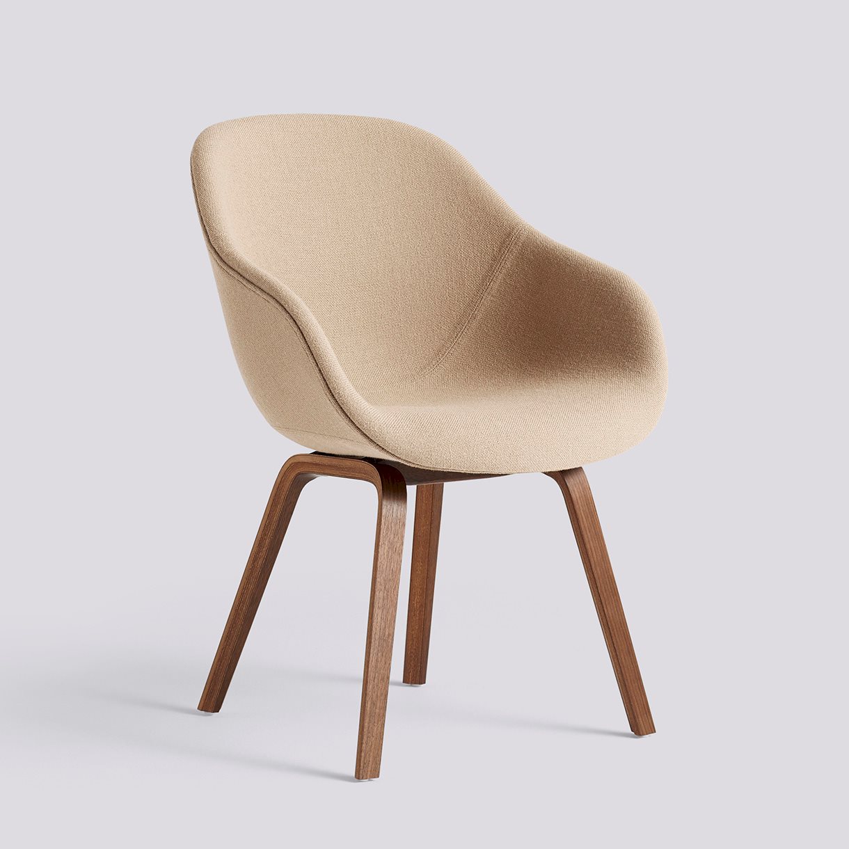 AAC123 Water-based lacquered walnut 4 leg base Standard glider-Full upholstery-Hallingdal-224