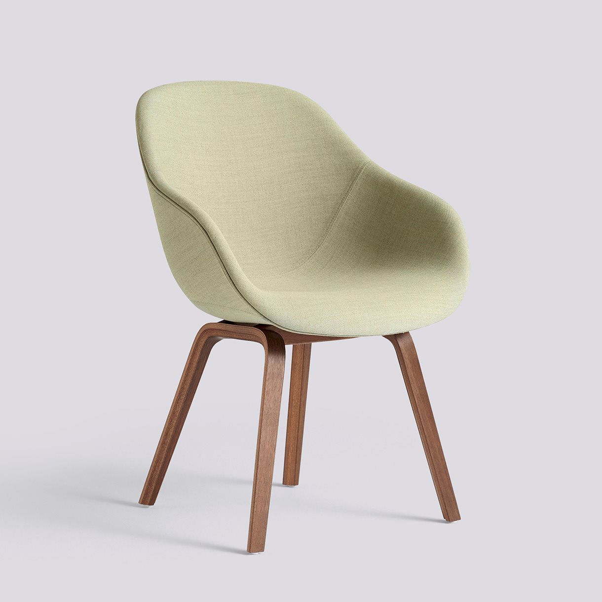 AAC123 Water-based lacquered walnut 4 leg base Standard glider-Full upholstery-Atlas-911