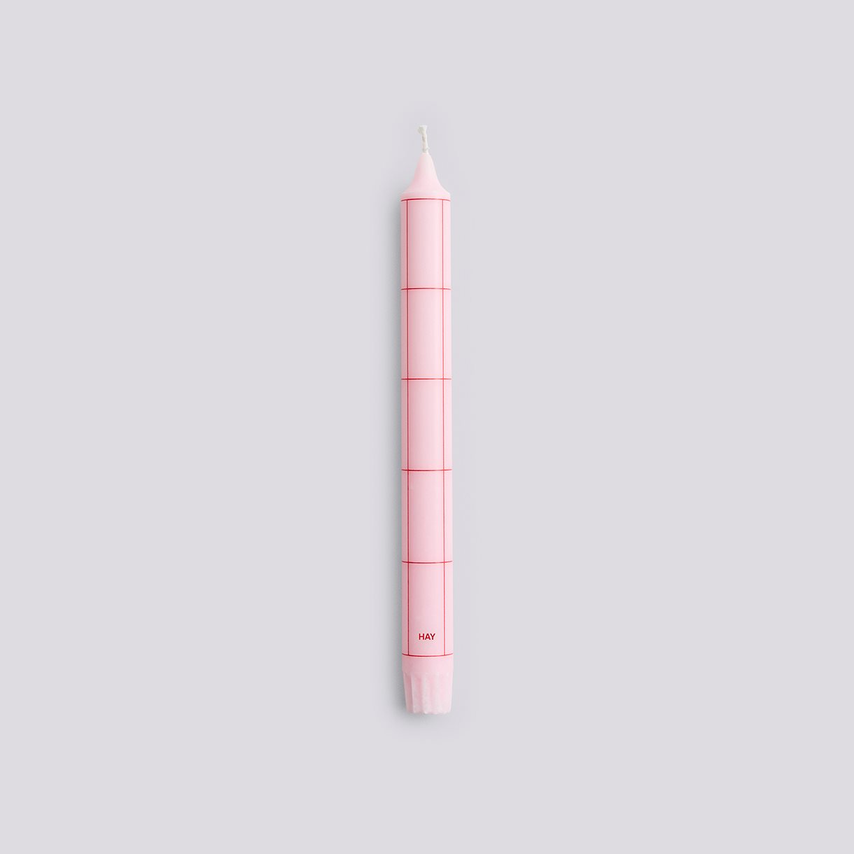 Pattern Candle-Light pink with red grid check