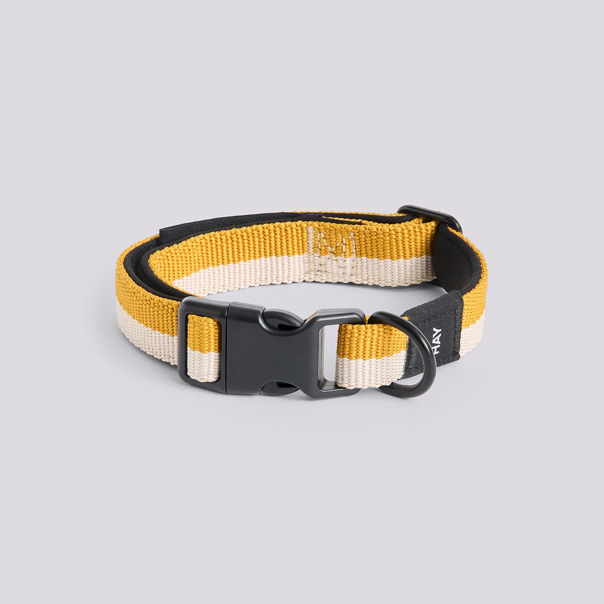 HAY Dogs Collar Flat-S/M-Off-white, ochre