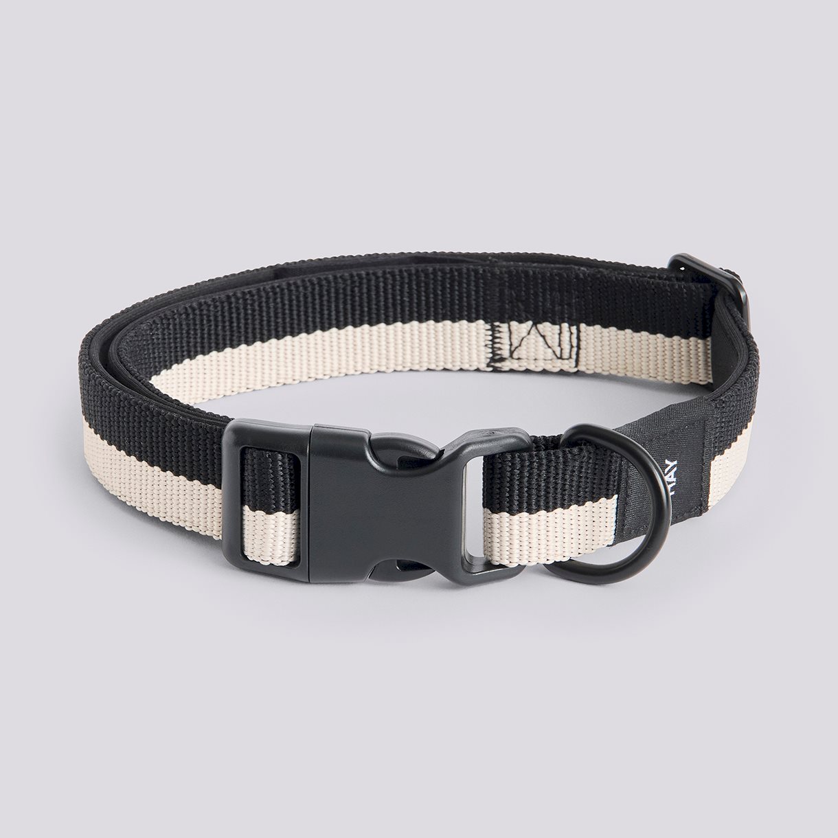 HAY Dogs Collar Flat-M/L-Black, white