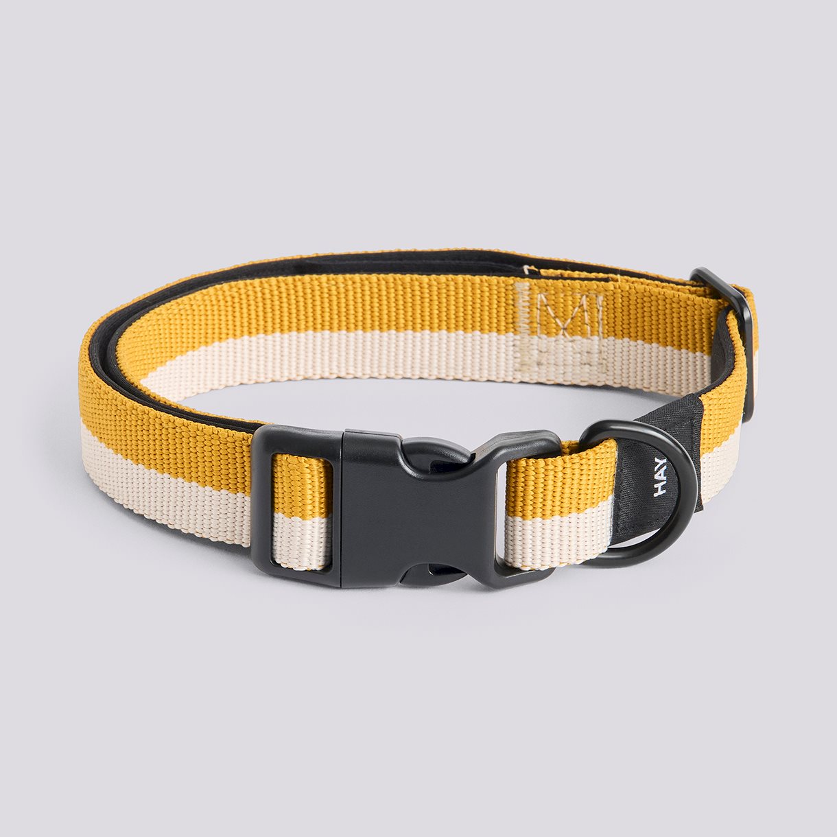 HAY Dogs Collar Flat-M/L-Off-white, ochre