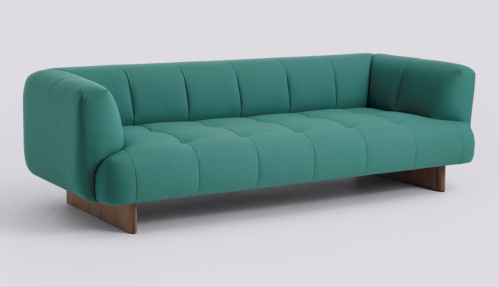 Quilton Lift 3 seater Water-based lacquered walnut base-Full upholstery-Naveli-953