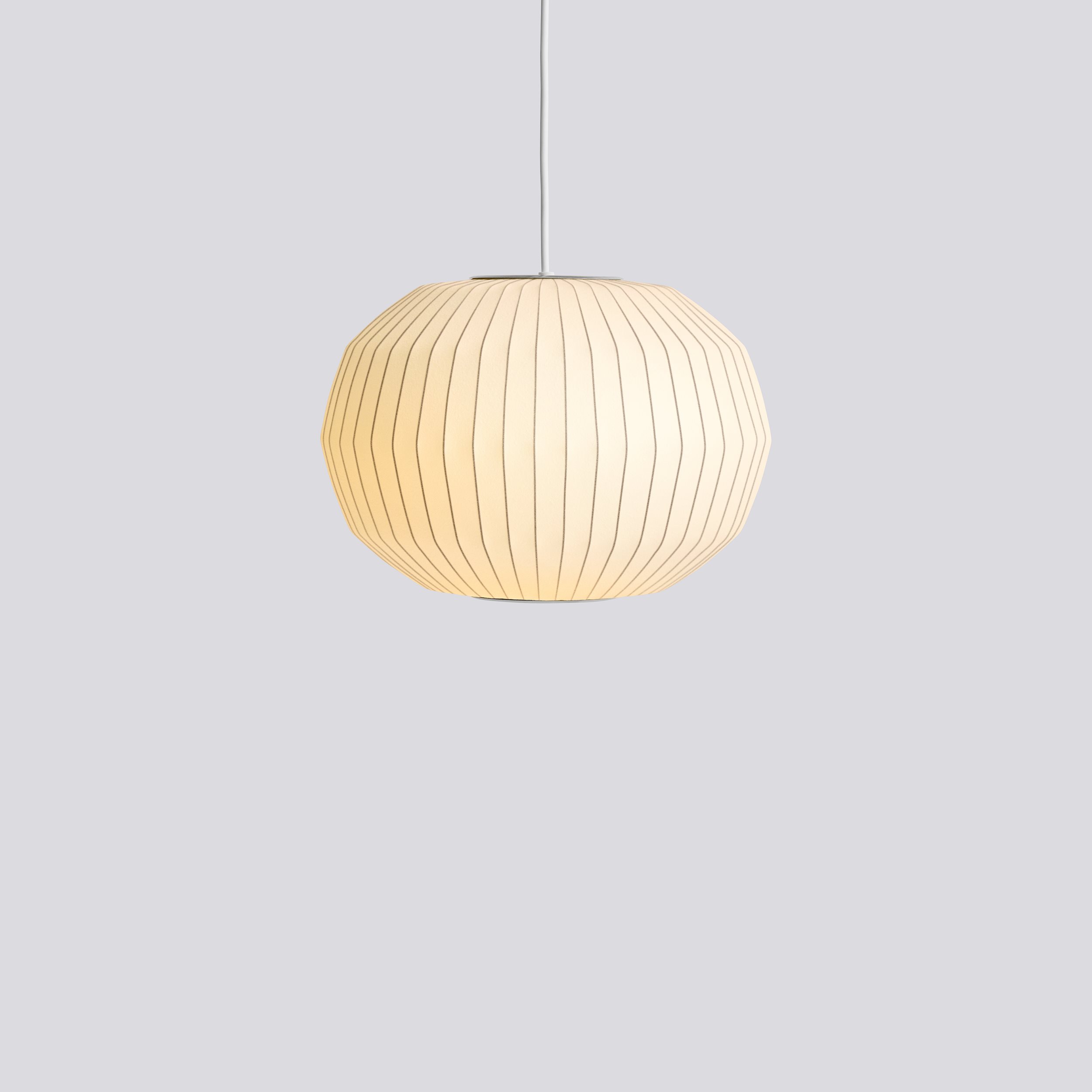 Nelson Angled Sphere Bubble Pendant-Small-Off-white