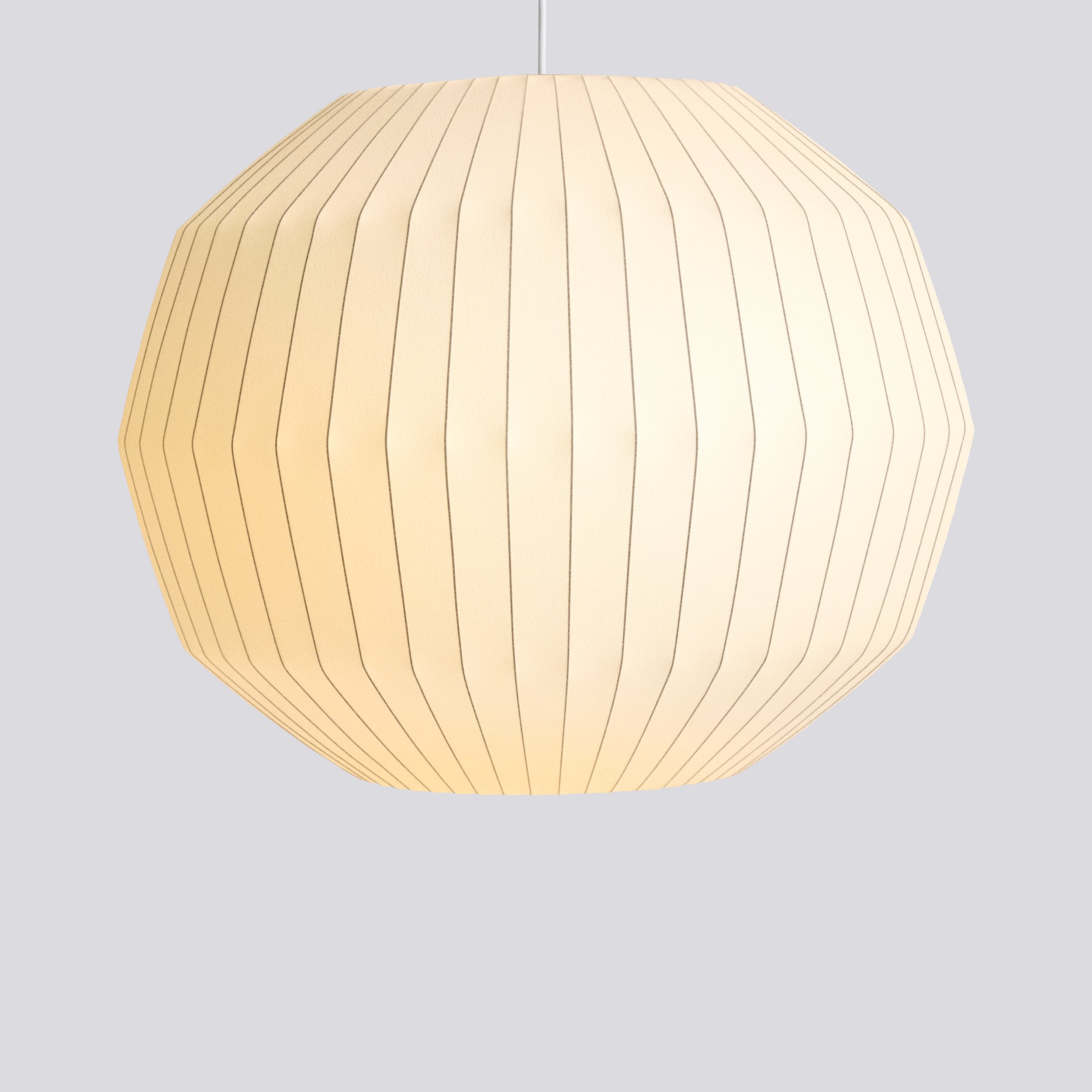 Nelson Angled Sphere Bubble Pendant-Large-Off-white