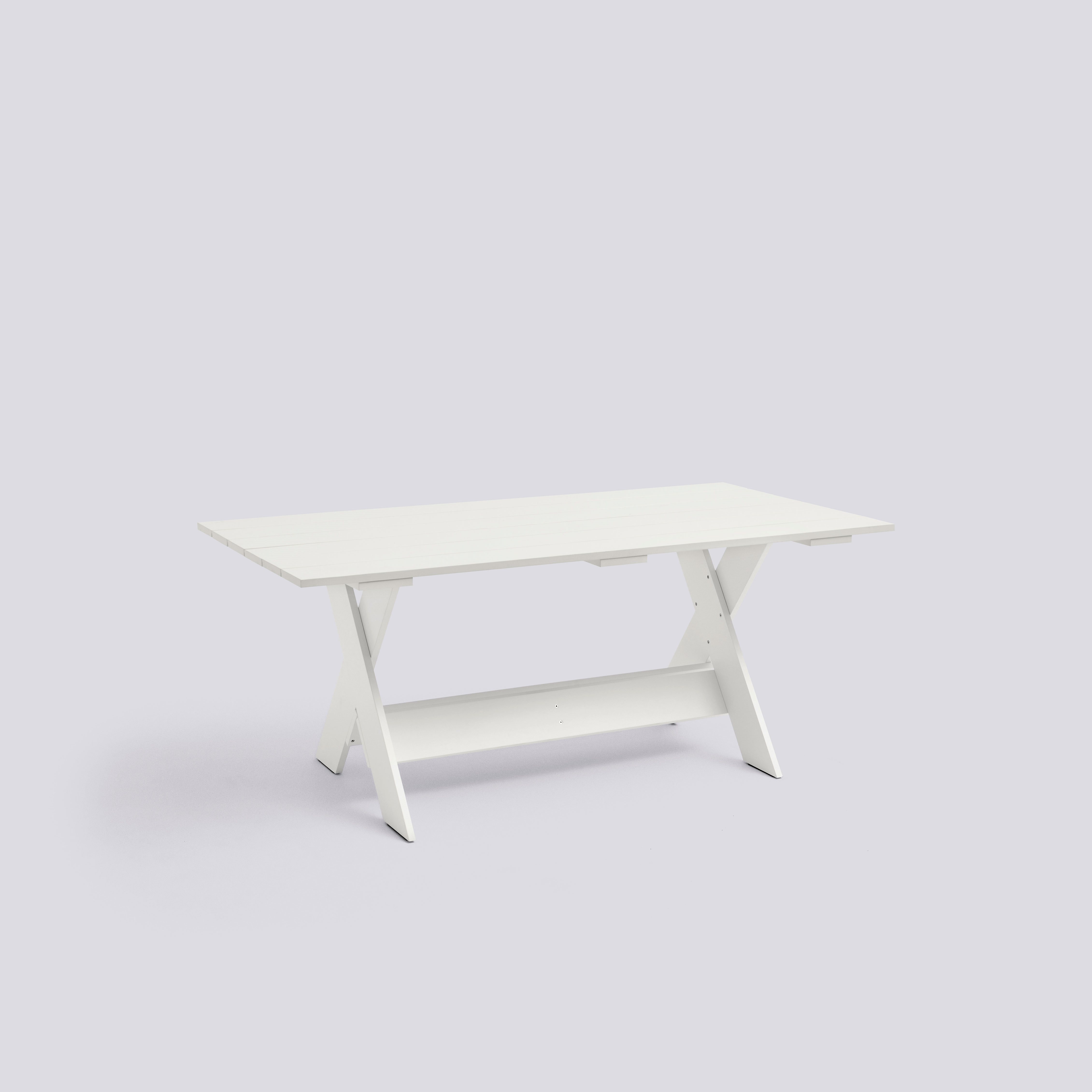 Crate Dining Table-L180 x W89,5 x H74,5-White lacquered pinewood