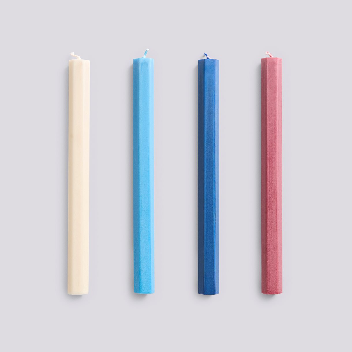 Hexagon Candle-Marine, Set of 4