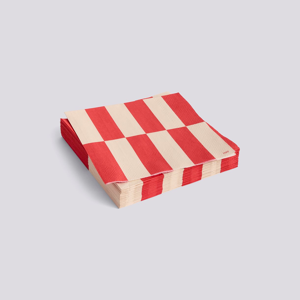 Pattern Napkins-Set of 20 Lunch-Off-white and red