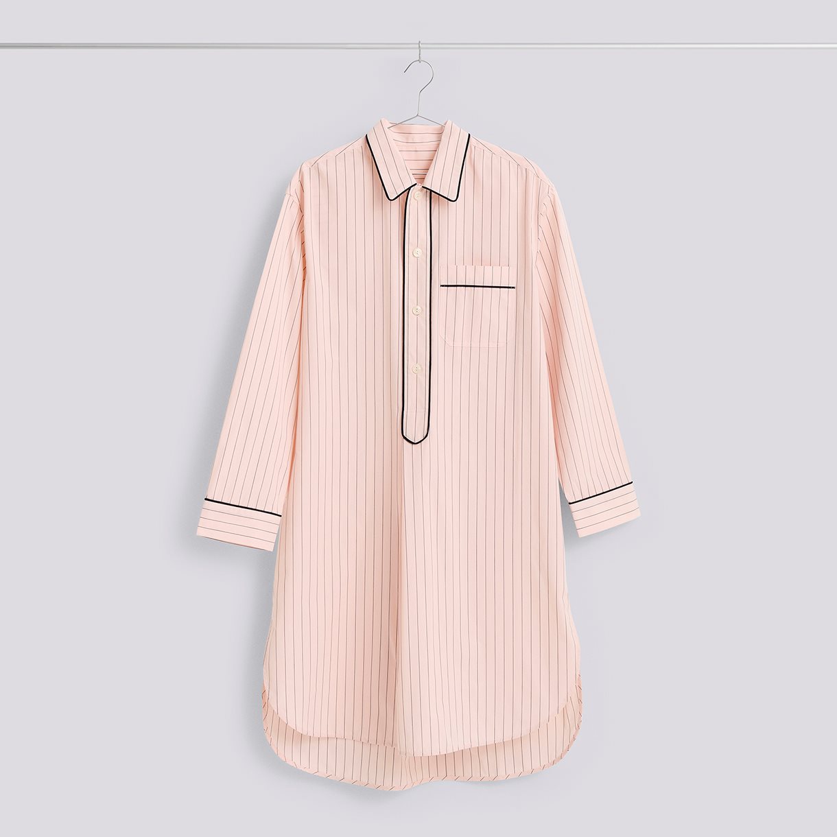 Fineline Long Nightshirt-M/L-Soft pink