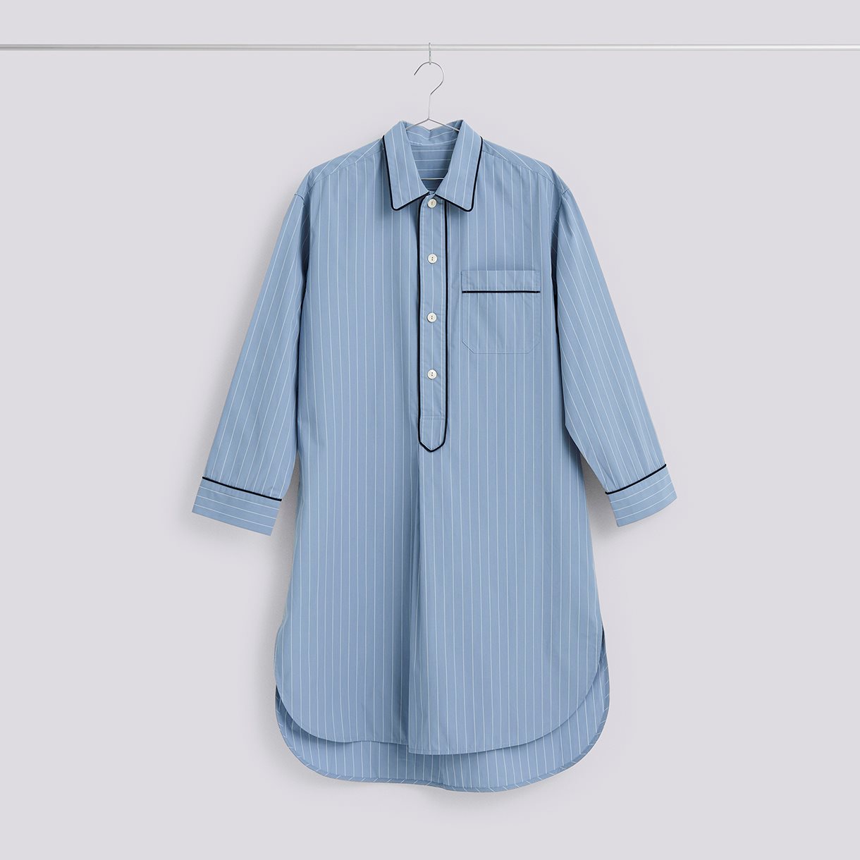 Fineline Long Nightshirt-M/L-Blue