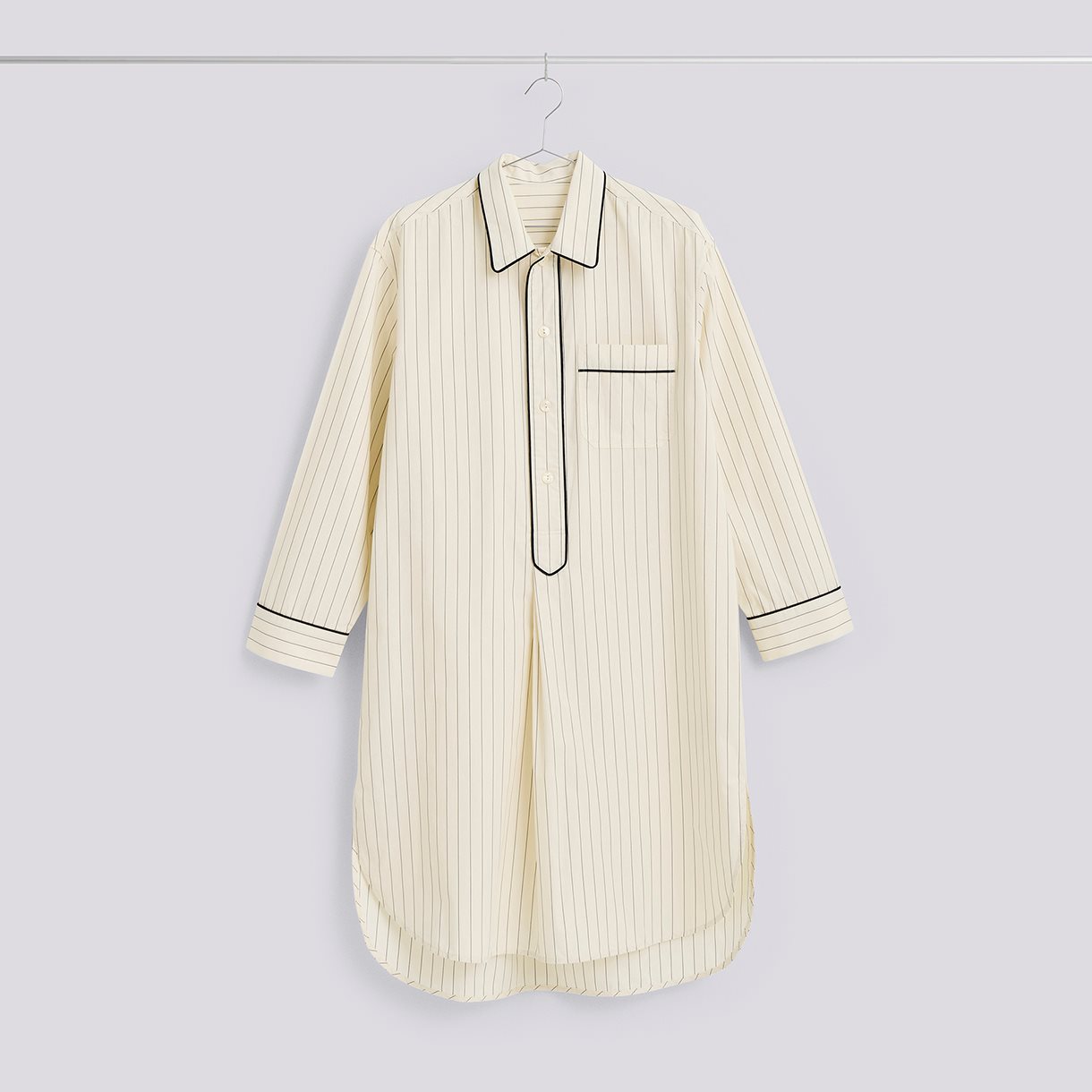 Fineline Long Nightshirt-M/L-Ivory