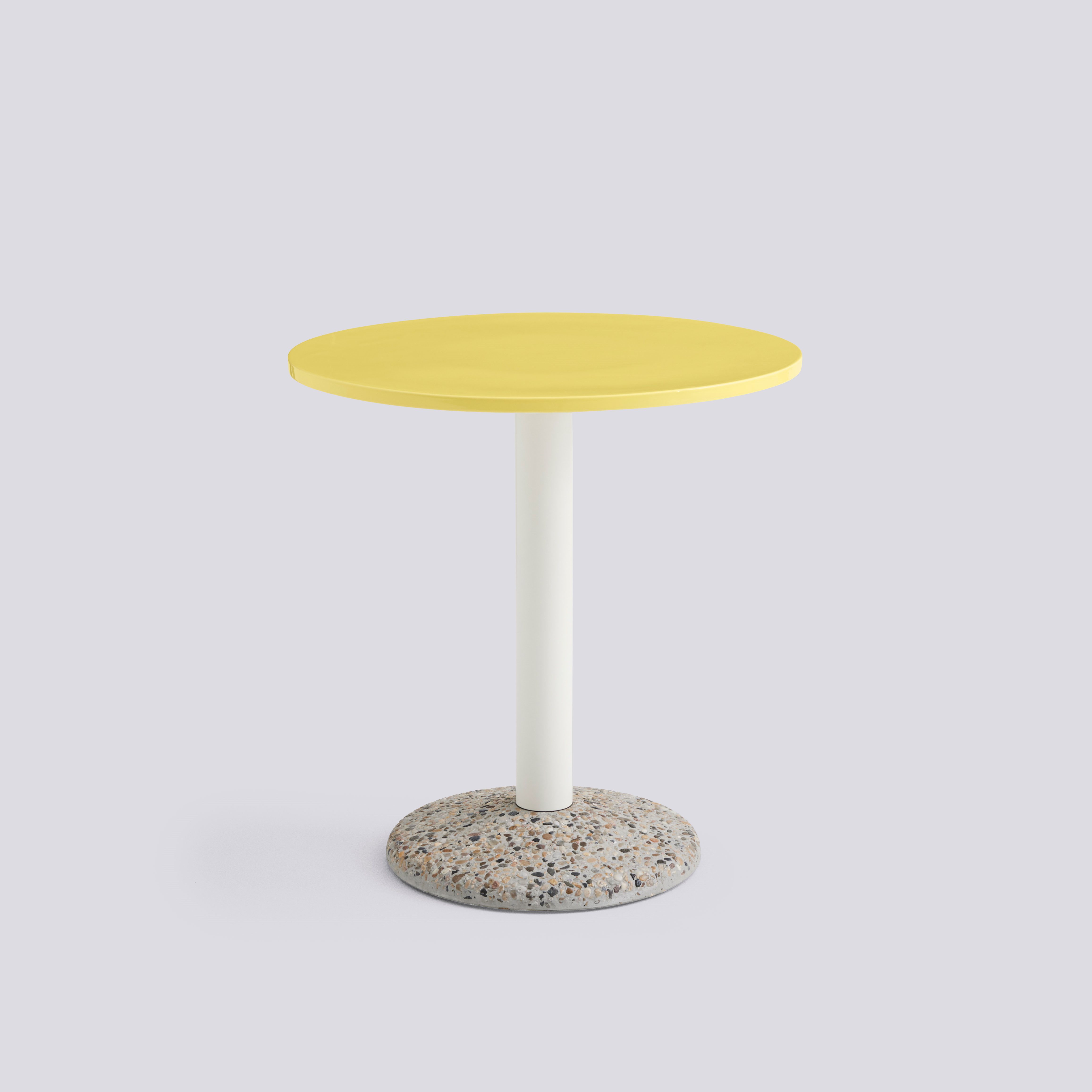 Ceramic Table-Ø70-Bright yellow