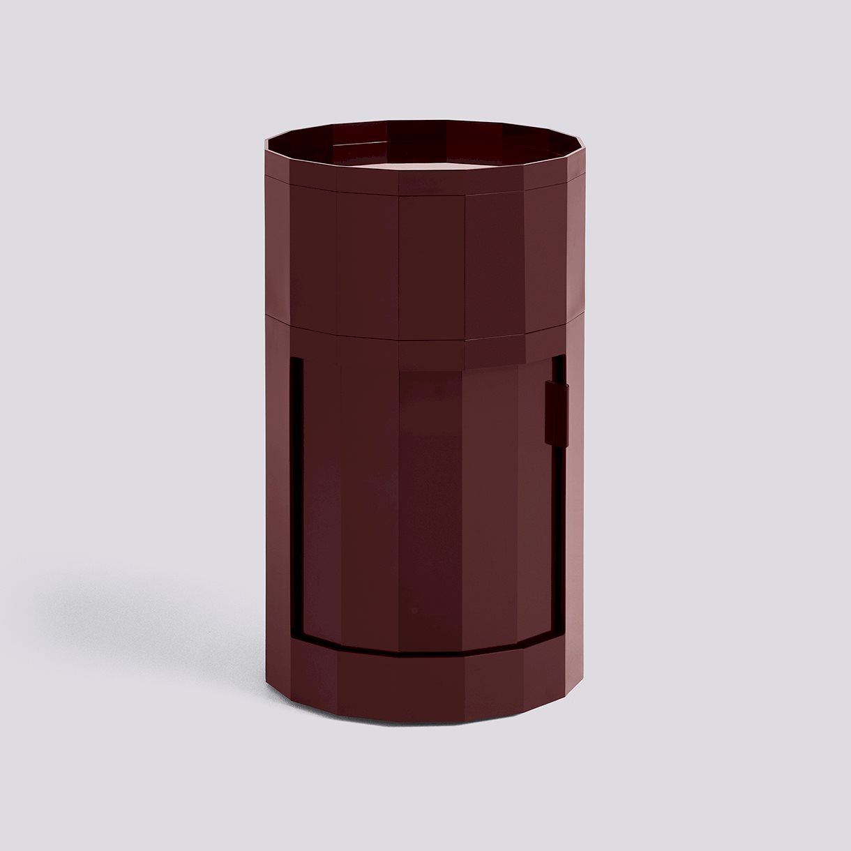 Facet Cabinet incl. feet and castors High-Burgundy