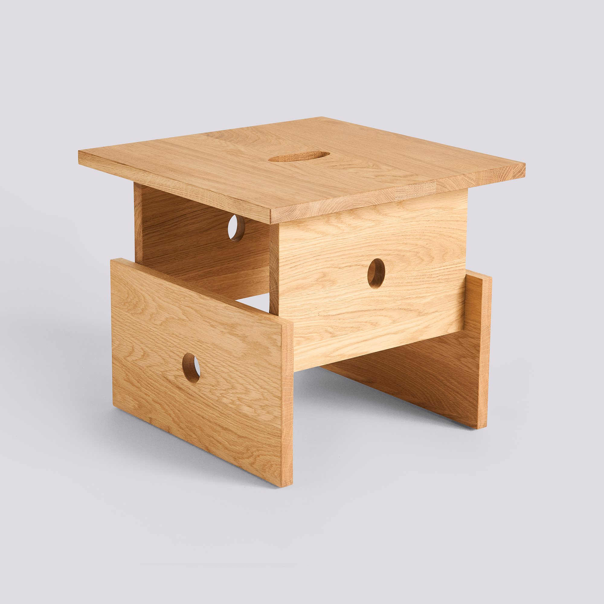 Wood Box Coffee Table-Oiled oak