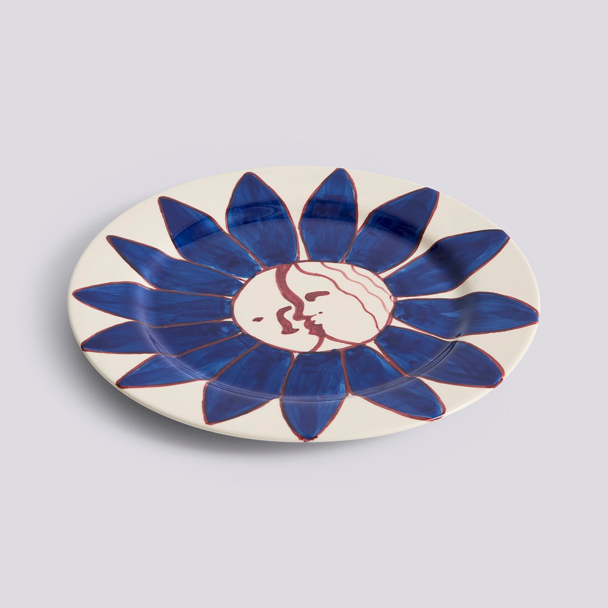 La Pittura Plate-Ø28,5-Deep blue flower