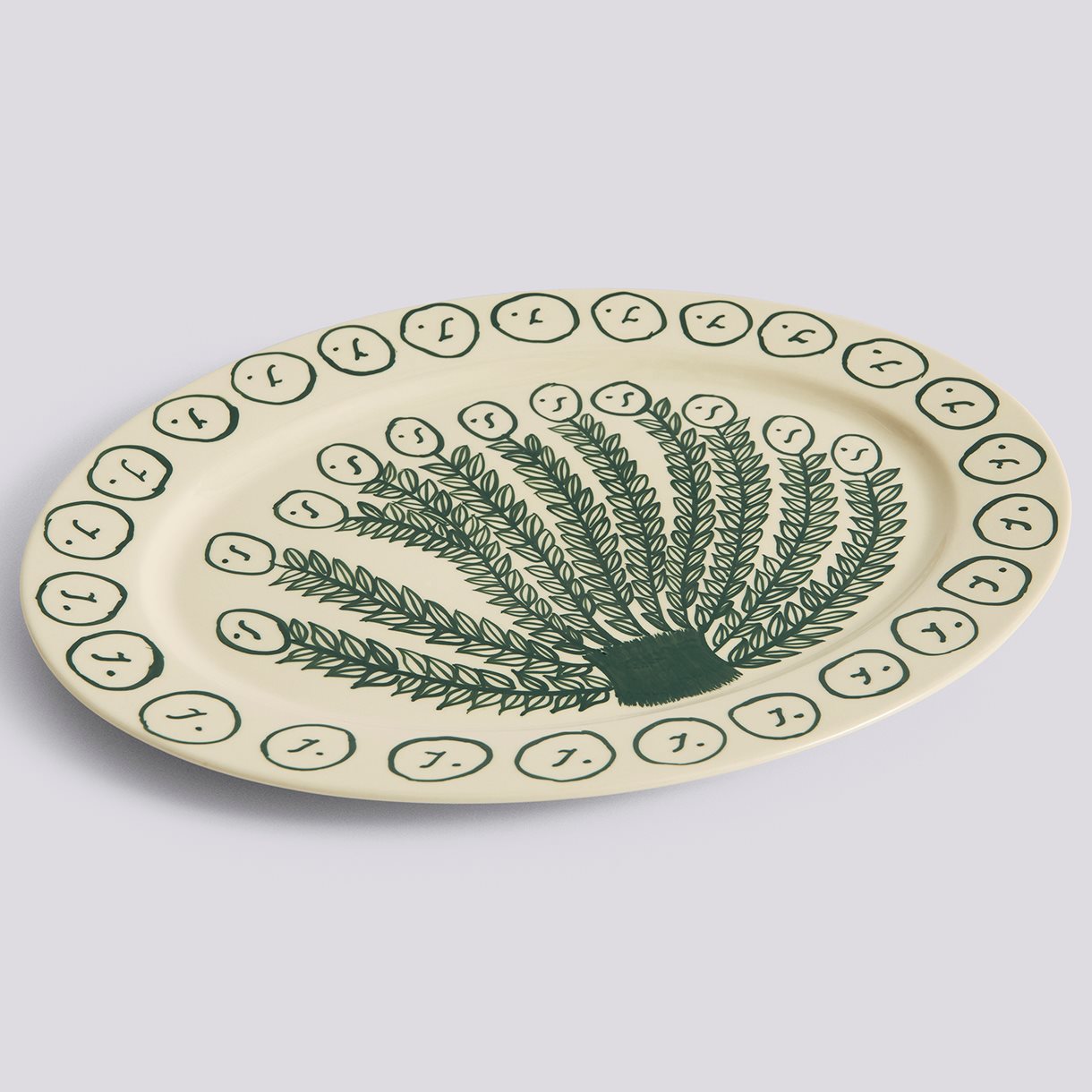 La Pittura Oval Serving Platter-L36,5-Olive grove
