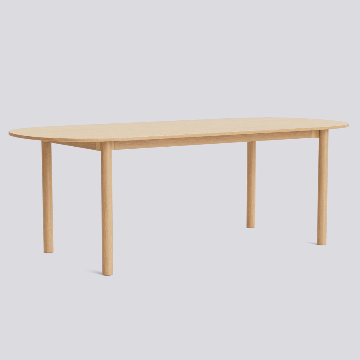 Annex Table Oblong Water-based lacquered oak legs Water-based lacquered oak apron Adjustable gliders-L240 x W95 x H75-Water-based lacquered oak tabletop Water-based lacquered plywood edge