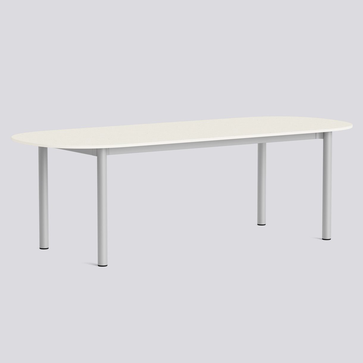 Annex Table Oblong Anodized aluminium legs Anodized aluminium apron Adjustable gliders-L240 x W95 x H75-Cotton cream tabletop Cotton cream ABS edge