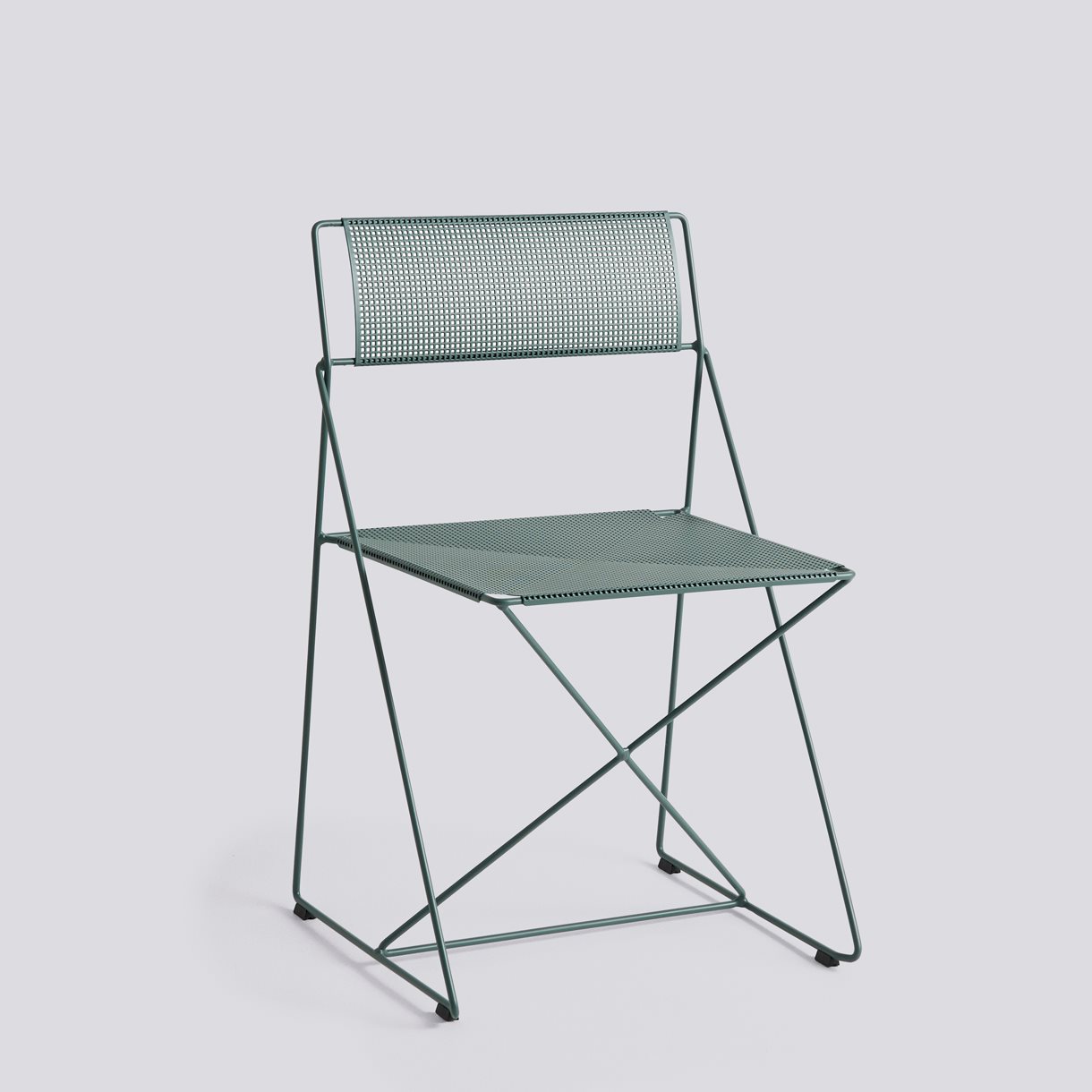 X-Line Chair Moss powder coated steel base 2.0-Moss powder coated seat/back