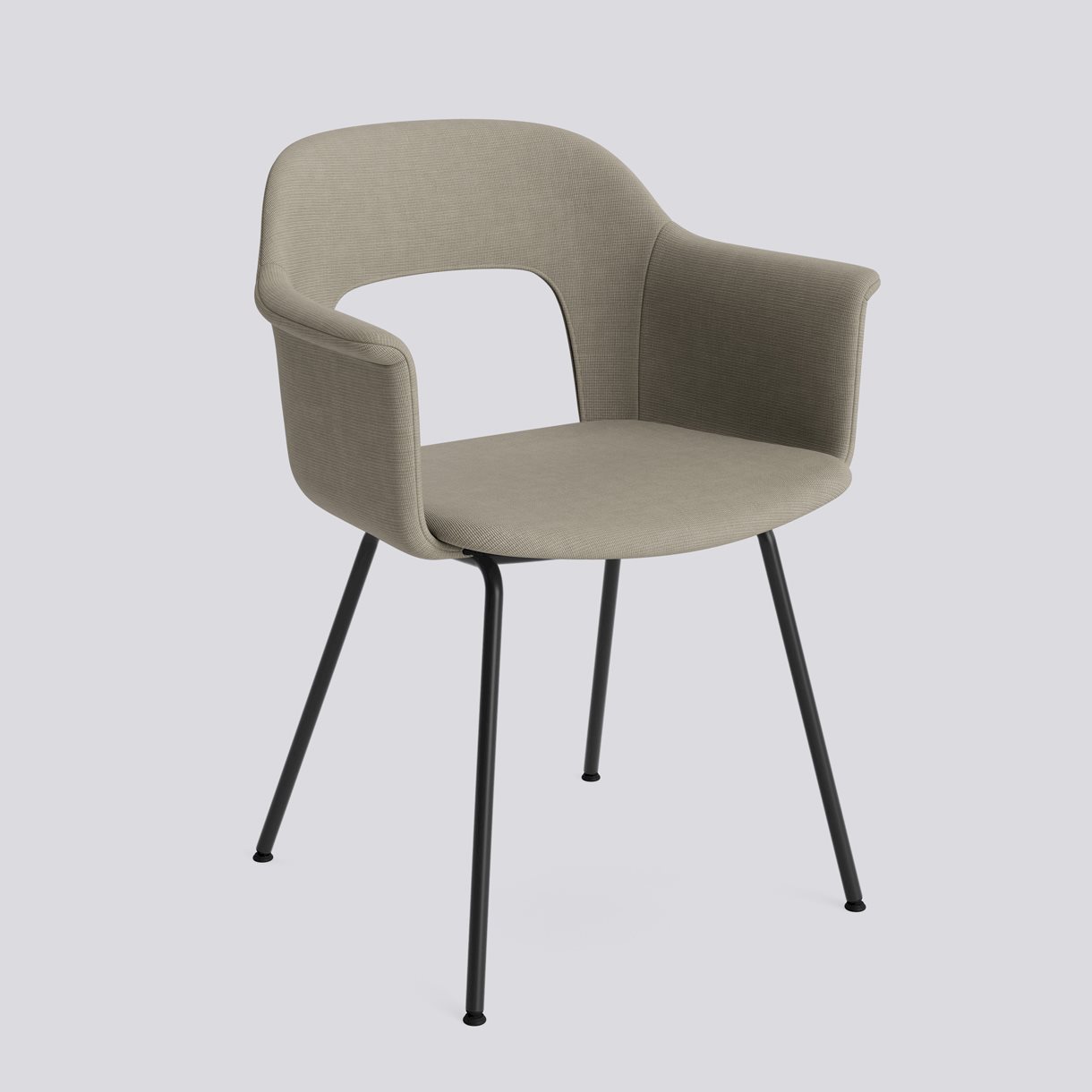 Layout Armchair 214 Black powder coated steel 4 leg base Standard glider-Full upholstery-Naveli-133