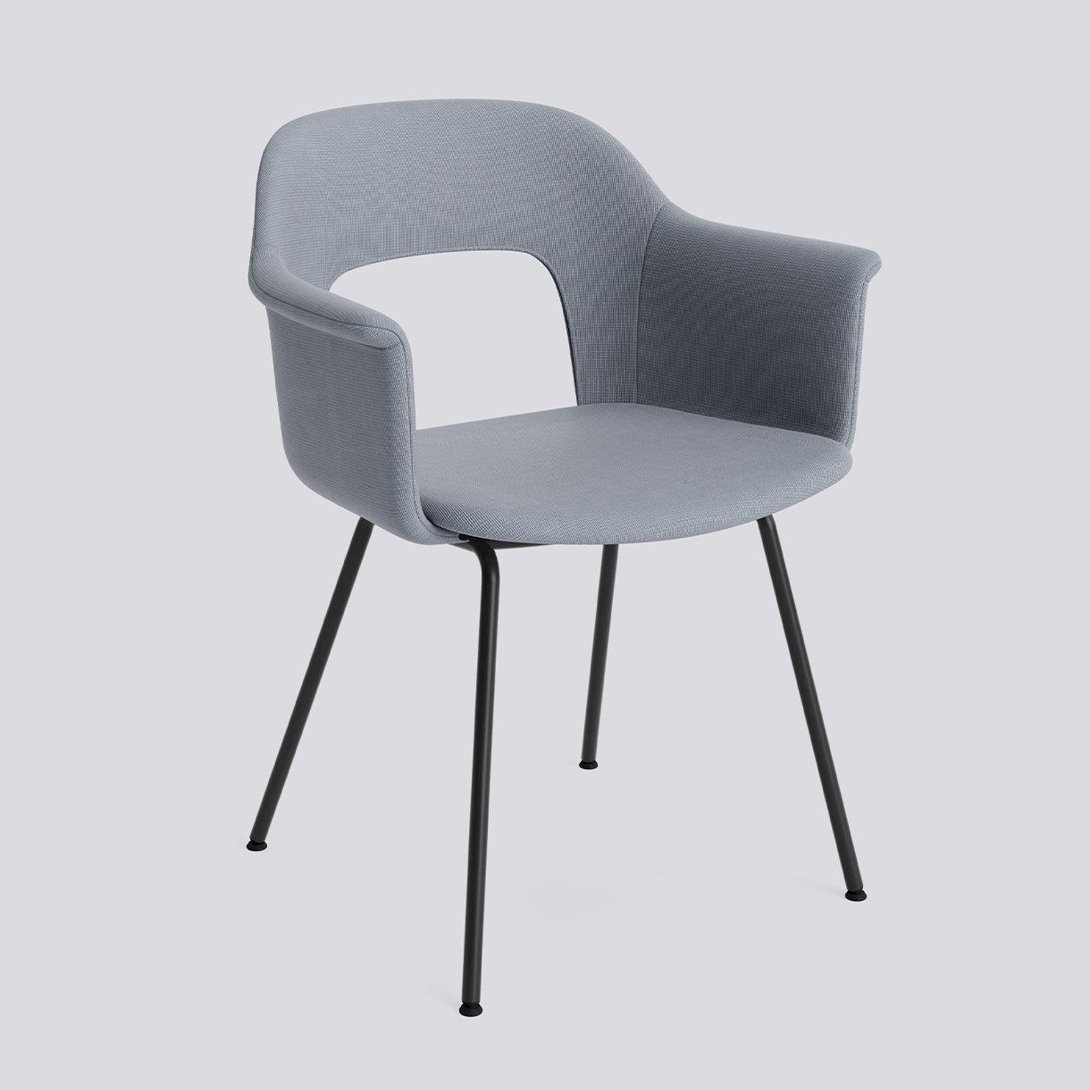 Layout Armchair 214 Black powder coated steel 4 leg base Standard glider-Full upholstery-Naveli-143