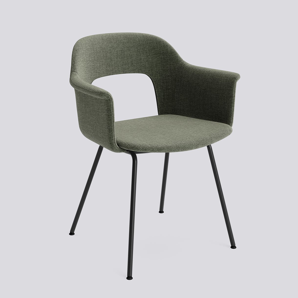 Layout Armchair 214 Black powder coated steel 4 leg base Standard glider-Full upholstery-Overlap-11