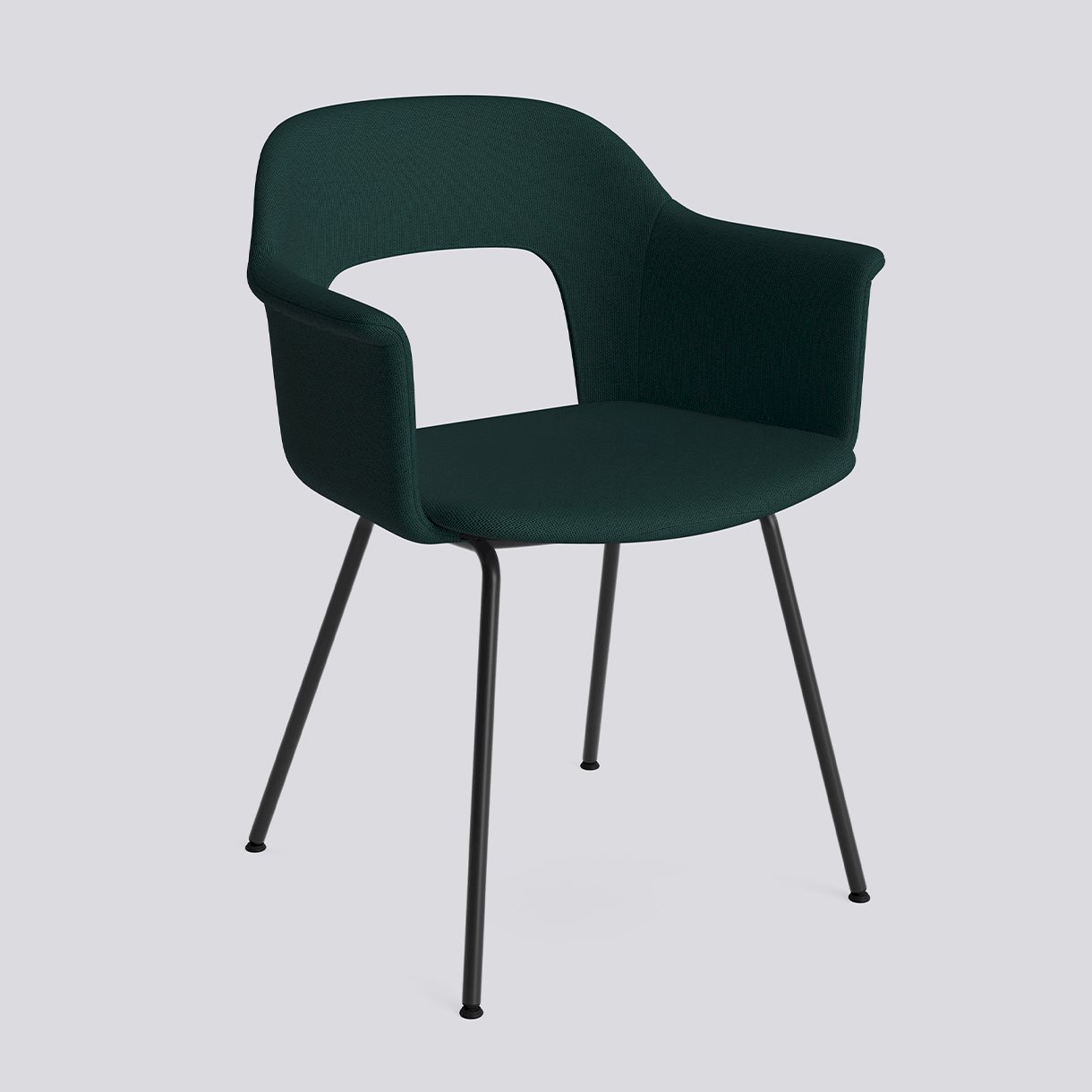 Layout Armchair 214 Black powder coated steel 4 leg base Standard glider-Full upholstery-Autumn-971