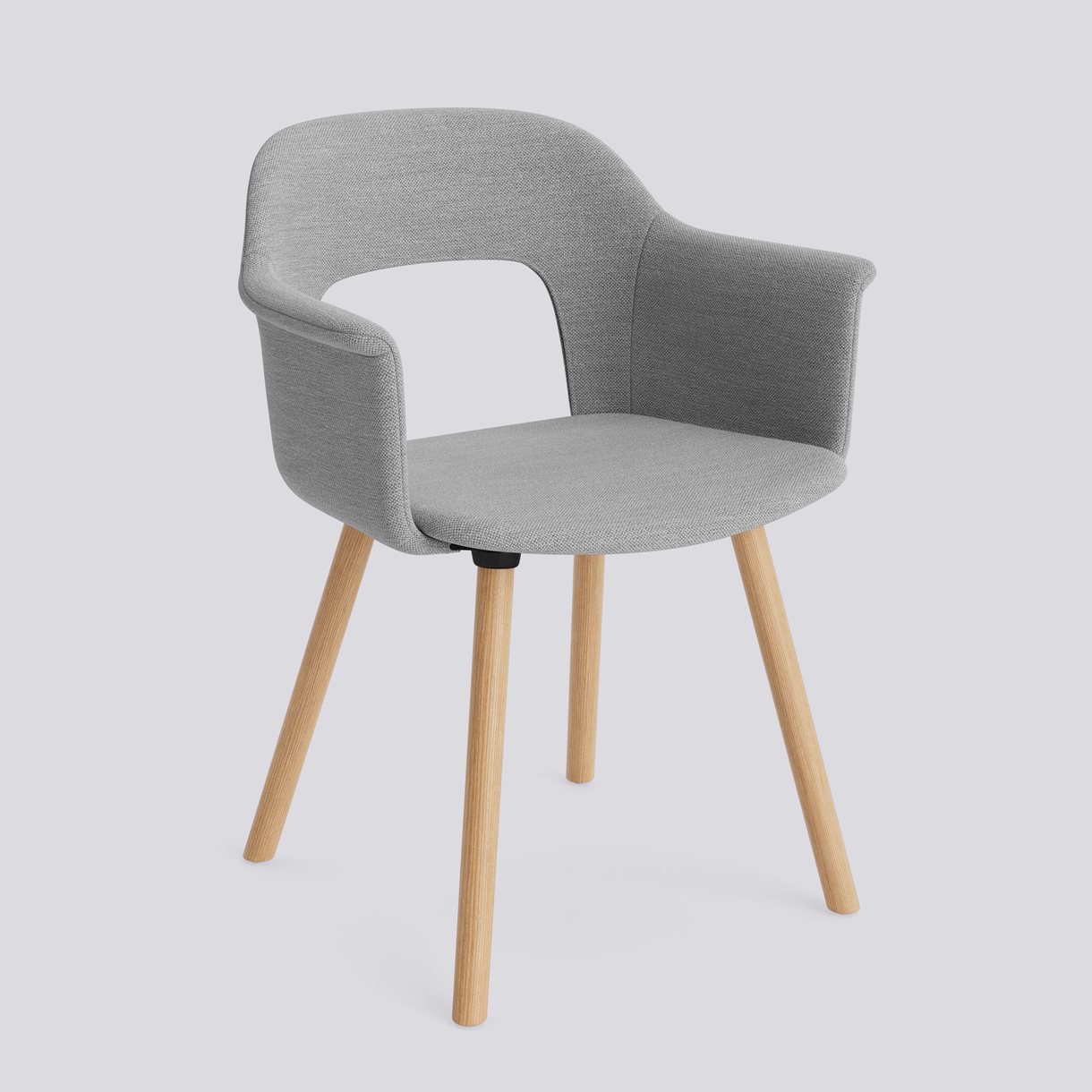 Layout Armchair 224 Water-based lacquered solid oak 4 leg base Standard glider-Full upholstery-Mode-008