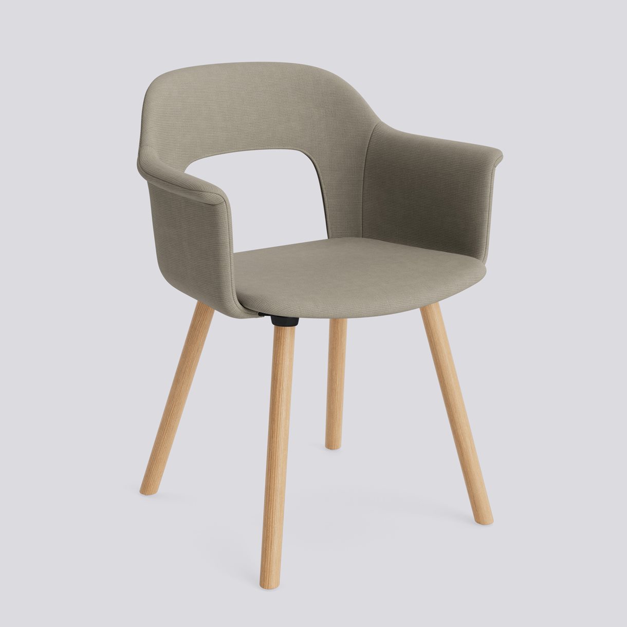 Layout Armchair 224 Water-based lacquered solid oak 4 leg base Standard glider-Full upholstery-Naveli-133