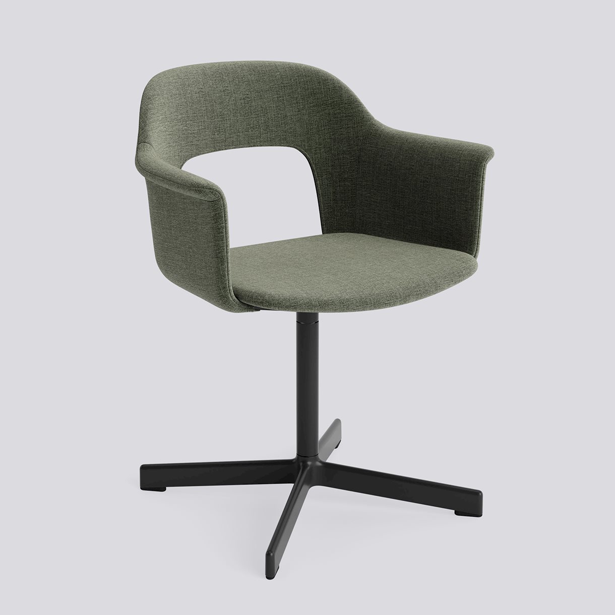 Layout Armchair 234 Black powder coated aluminium 4 star swivel base Standard glider-Full upholstery-Overlap-11