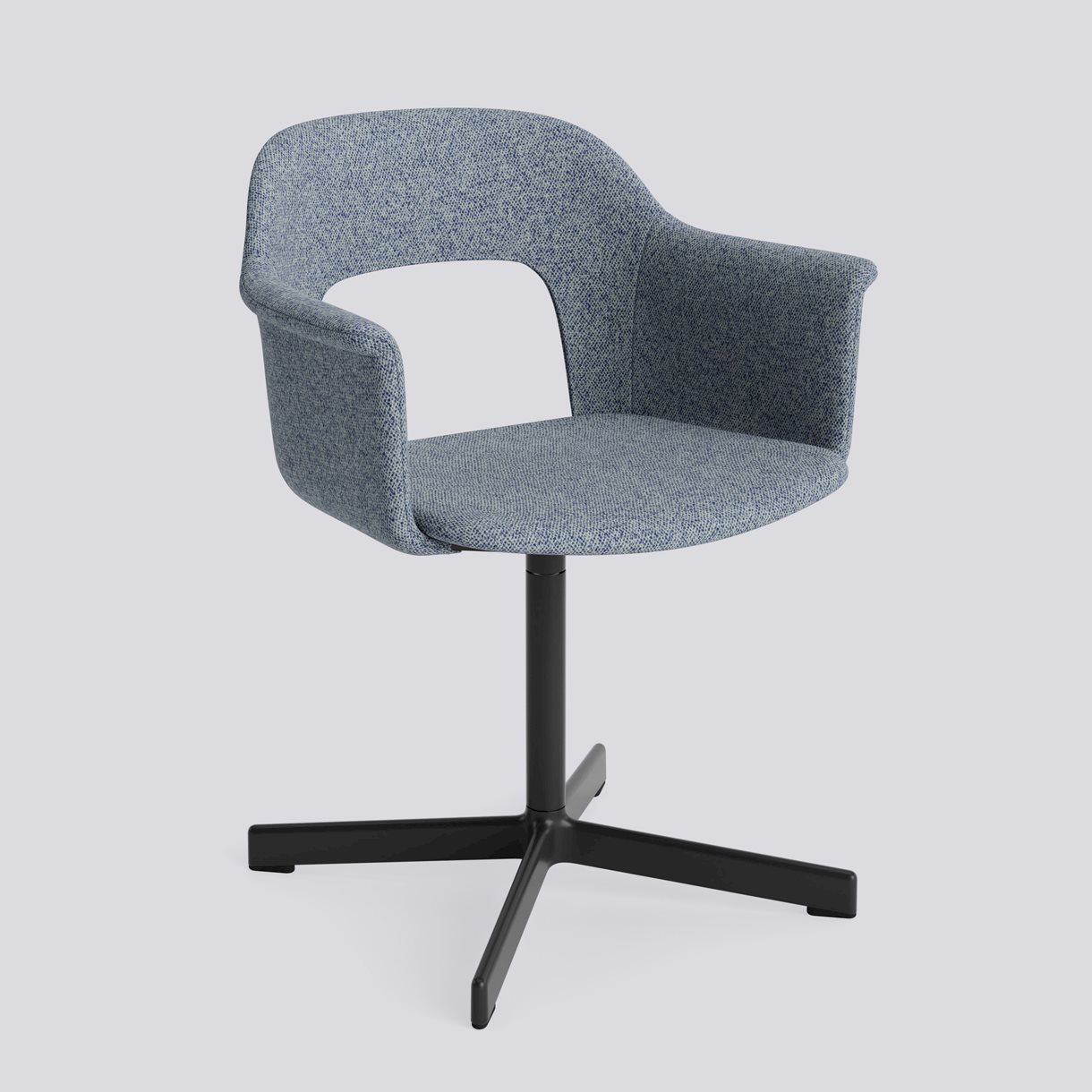 Layout Armchair 234 Polished aluminium 4 star swivel base Standard glider-Full upholstery-Vanir-733