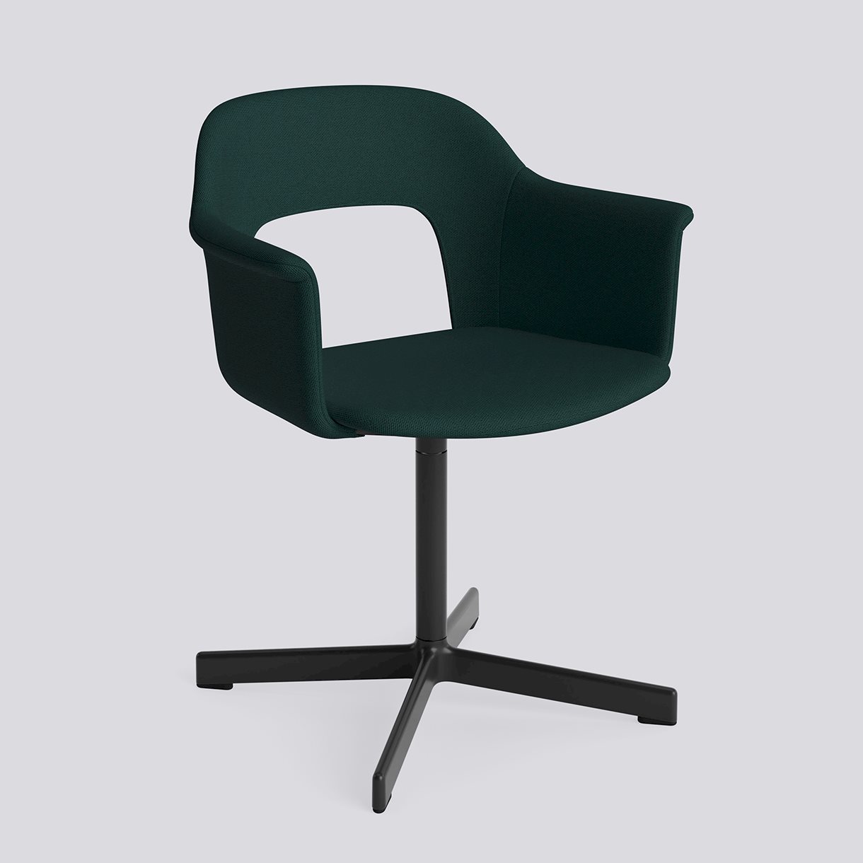 Layout Armchair 234 Black powder coated aluminium 4 star swivel base Standard glider-Full upholstery-Autumn-971