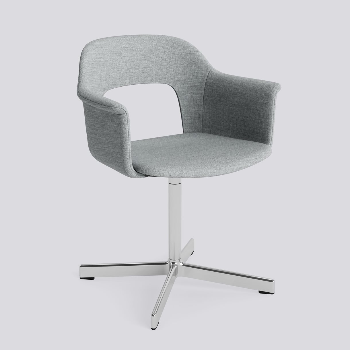 Layout Armchair 234 Polished aluminium 4 star swivel base Standard glider-Full upholstery-Remix-123