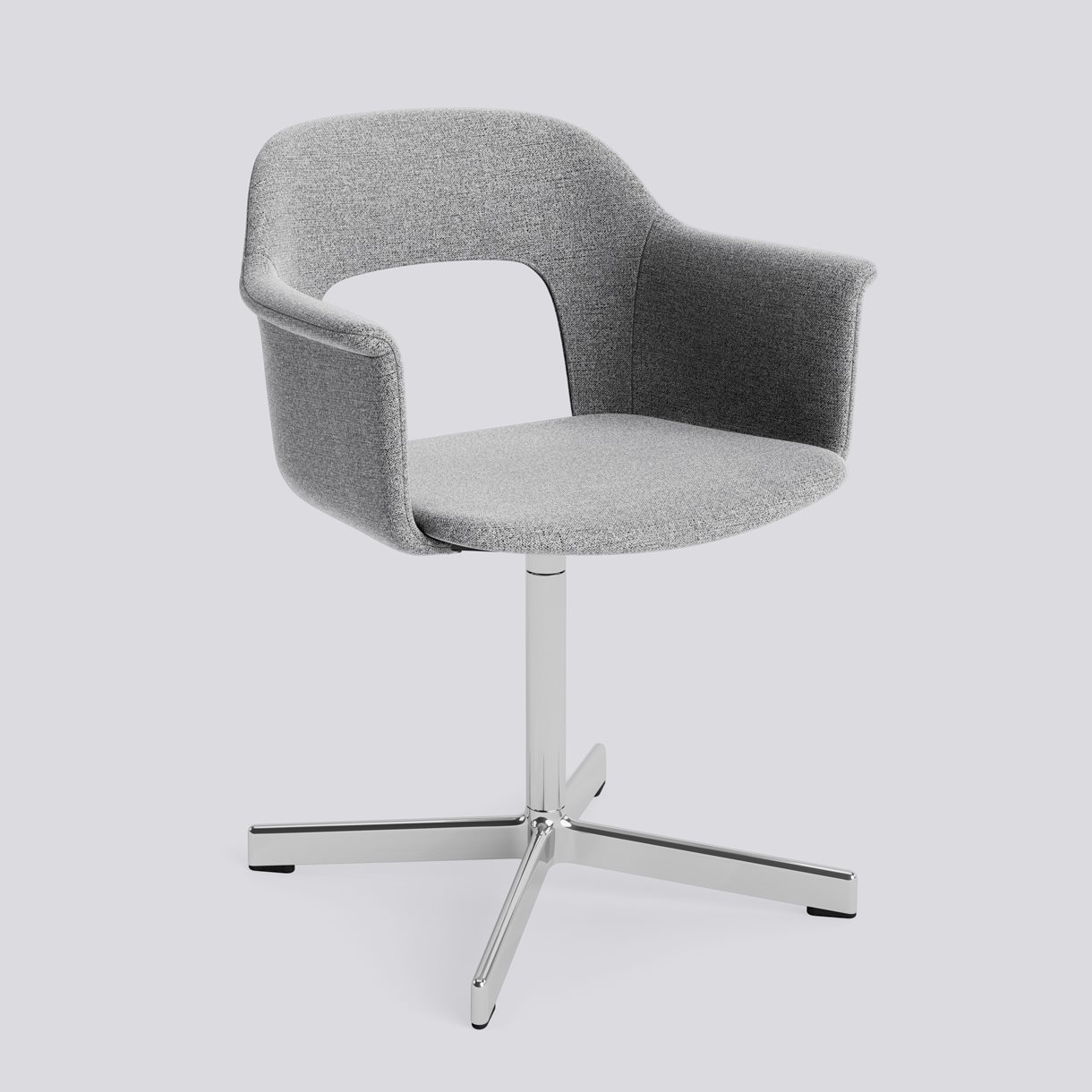 Layout Armchair 234 Polished aluminium 4 star swivel base Standard glider-Full upholstery-Hallingdal-130