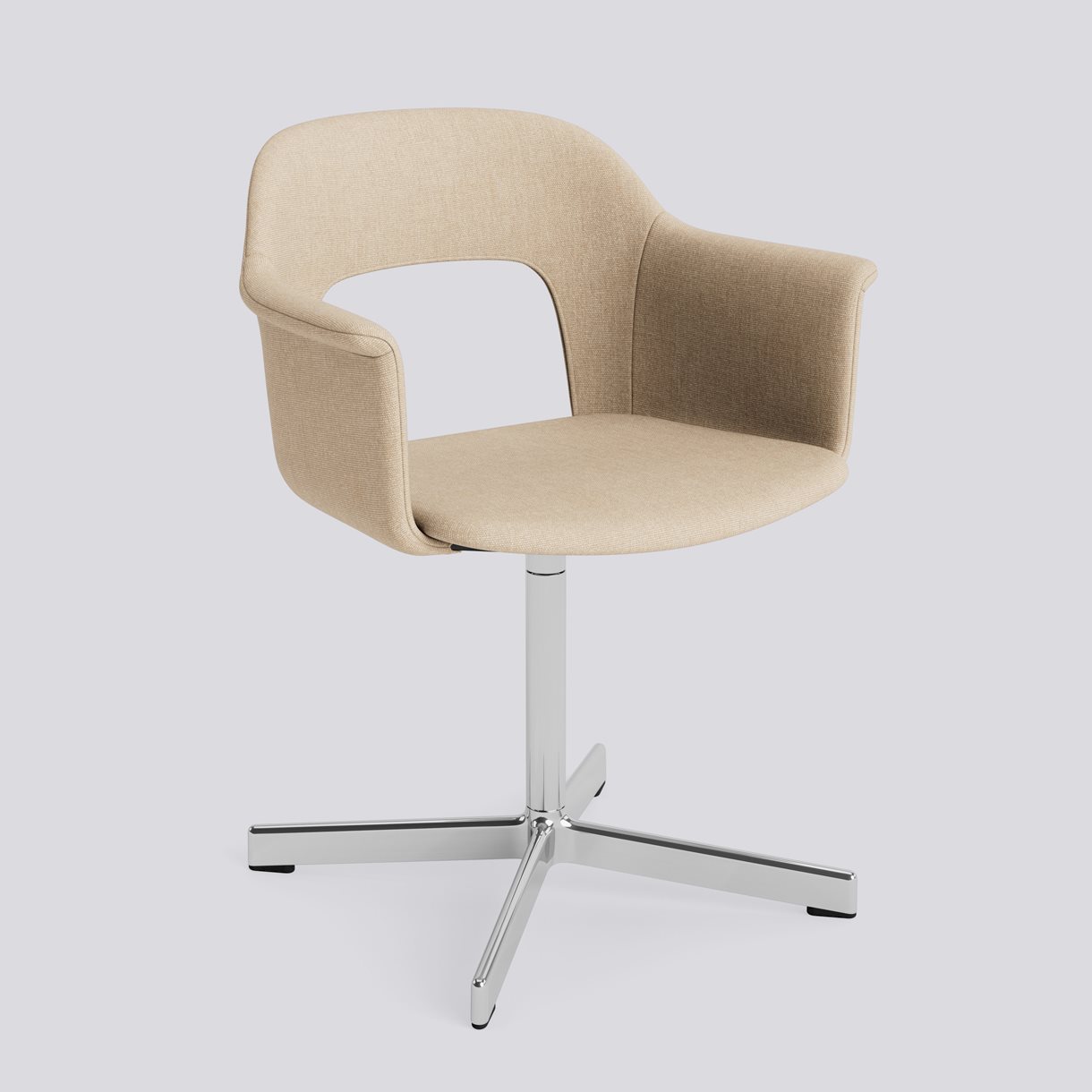 Layout Armchair 234 Polished aluminium 4 star swivel base Standard glider-Full upholstery-Metaphor-035