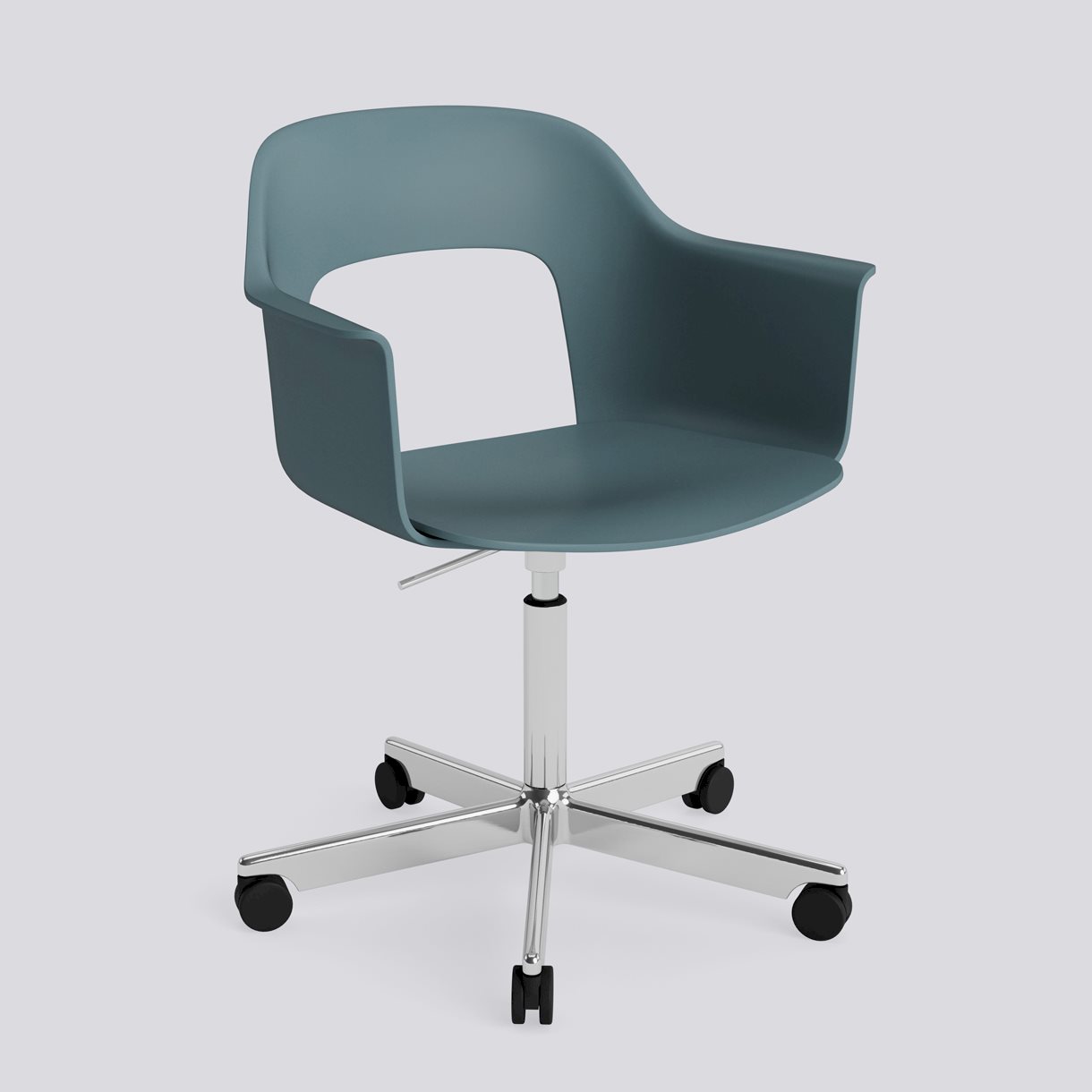 Layout Armchair 241 Polished aluminium 5 star swivel Gas lift Wheel base-Ocean polypropylene shell/seat-None-None