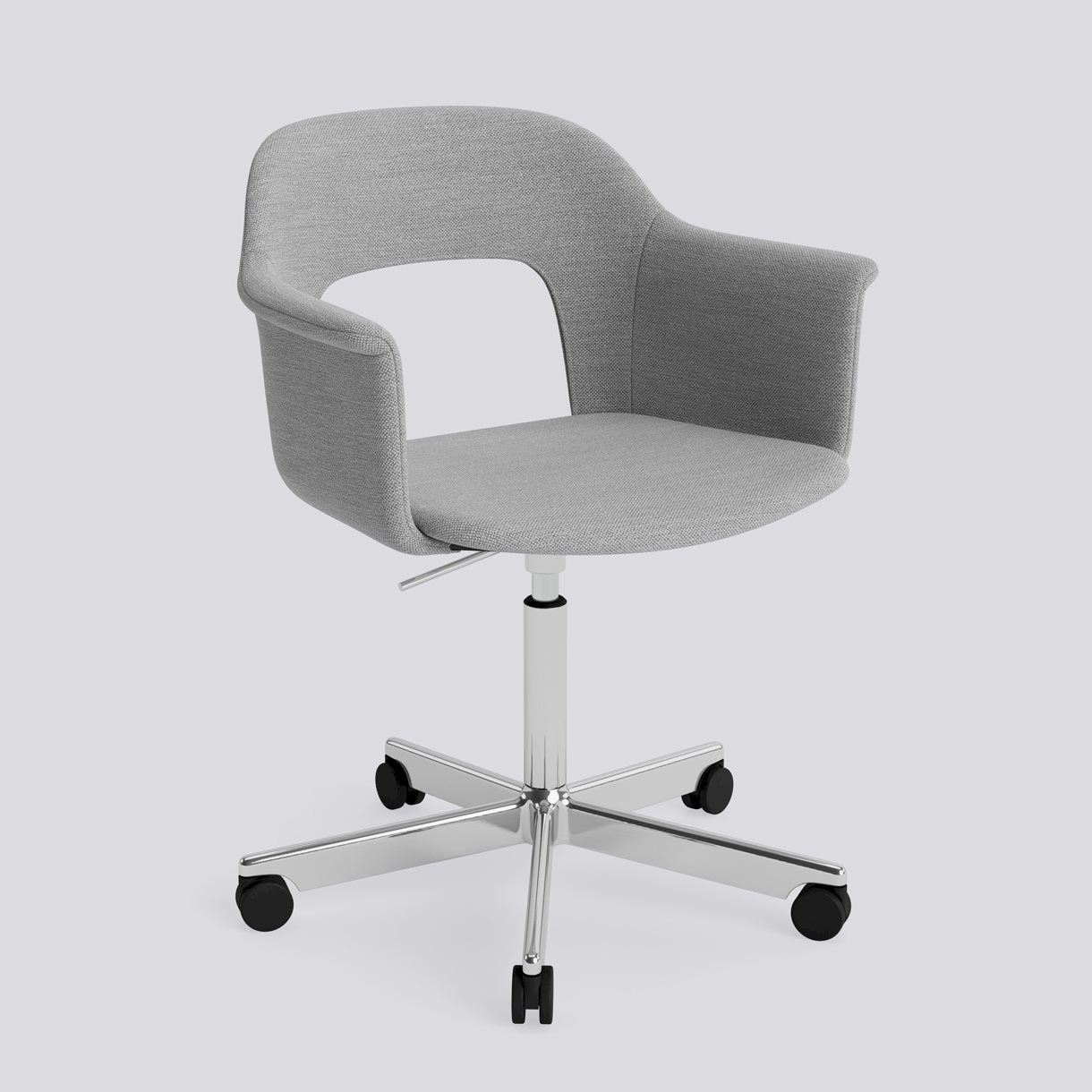 Layout Armchair 244 Polished aluminium 5 star swivel Gas lift Wheel base-Full upholstery-Mode-008