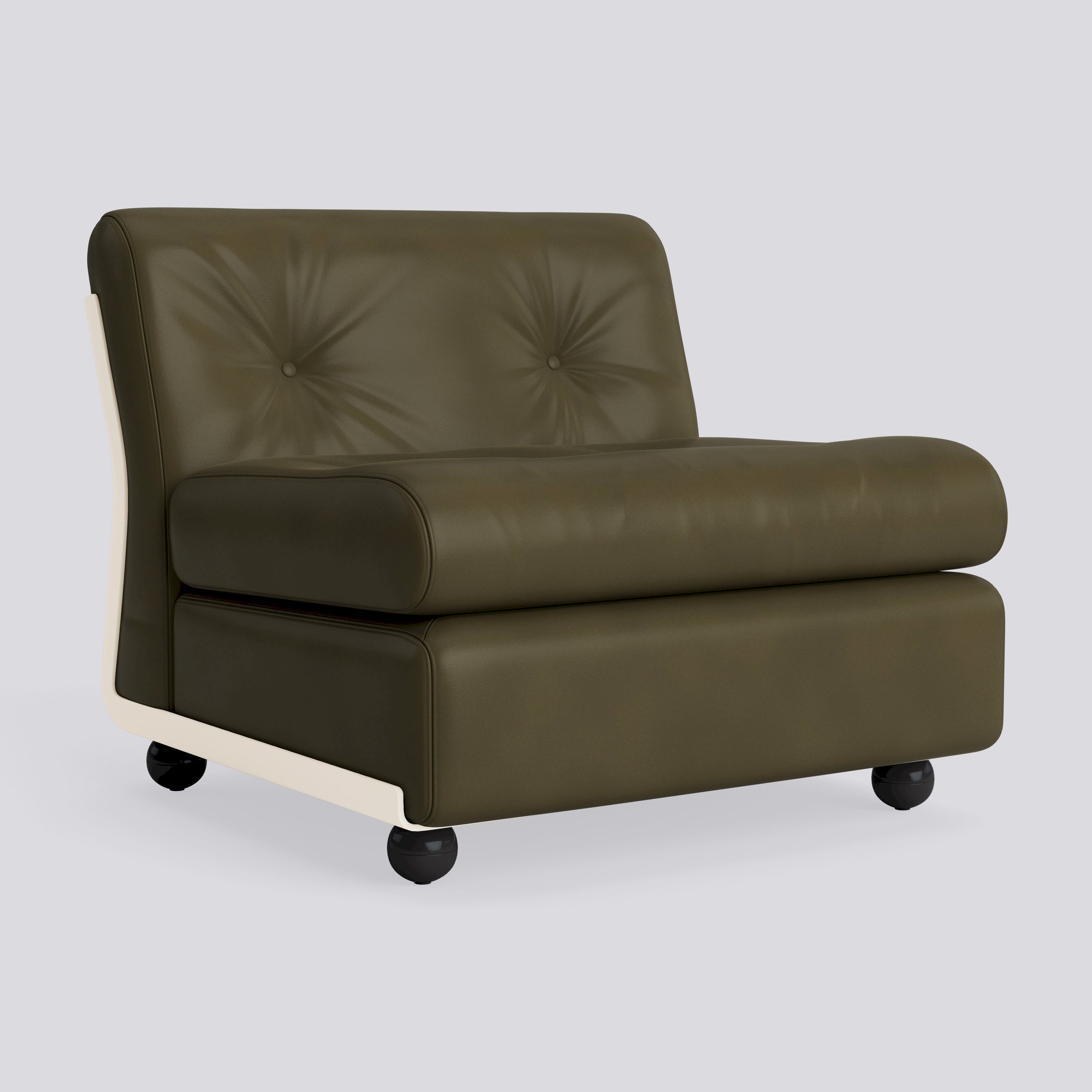 Amanta 1 seater Cream beige shell-Upholstery-Sense-Forest
