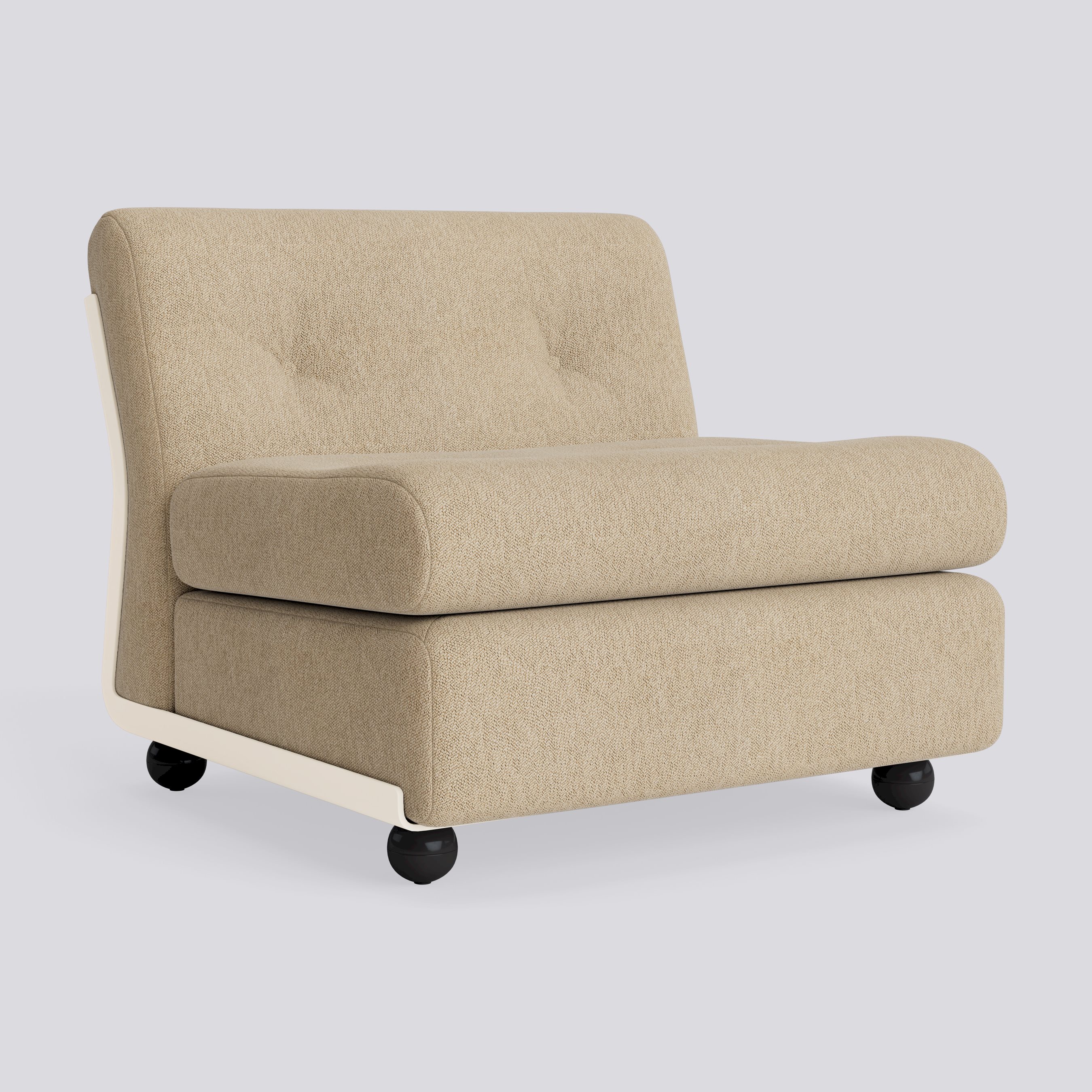 Amanta 1 seater Cream beige shell-Upholstery-Turf-Sand