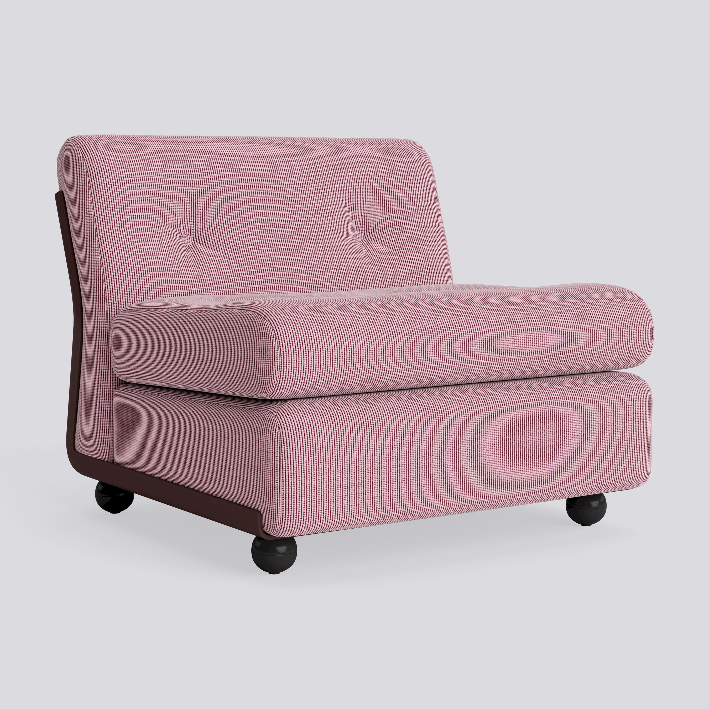 Amanta 1 seater Burgundy red shell-Upholstery-Yuma-1851