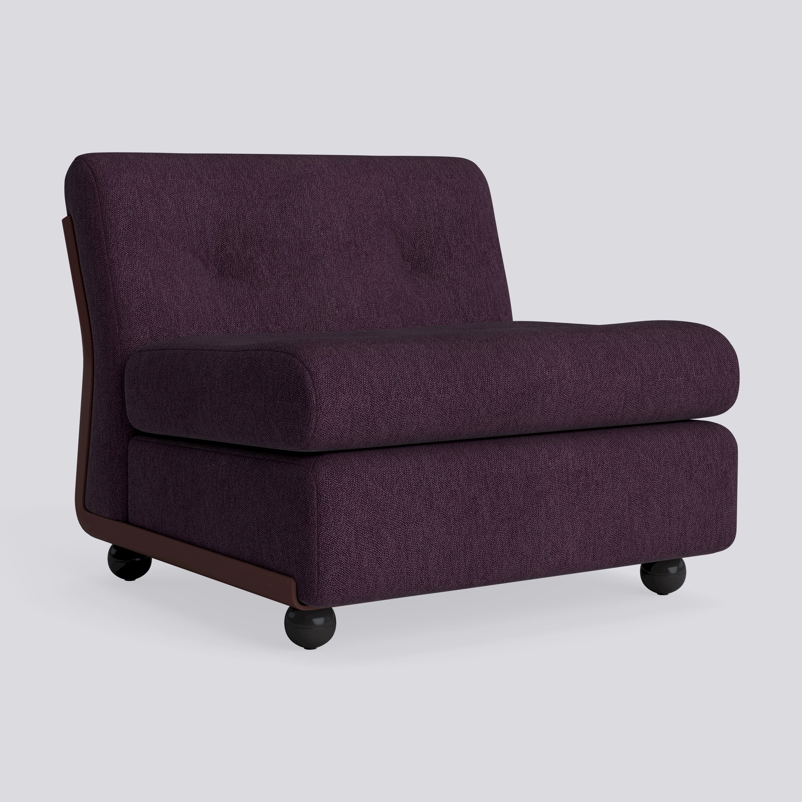 Amanta 1 seater Burgundy red shell-Upholstery-Turf-Burgundy