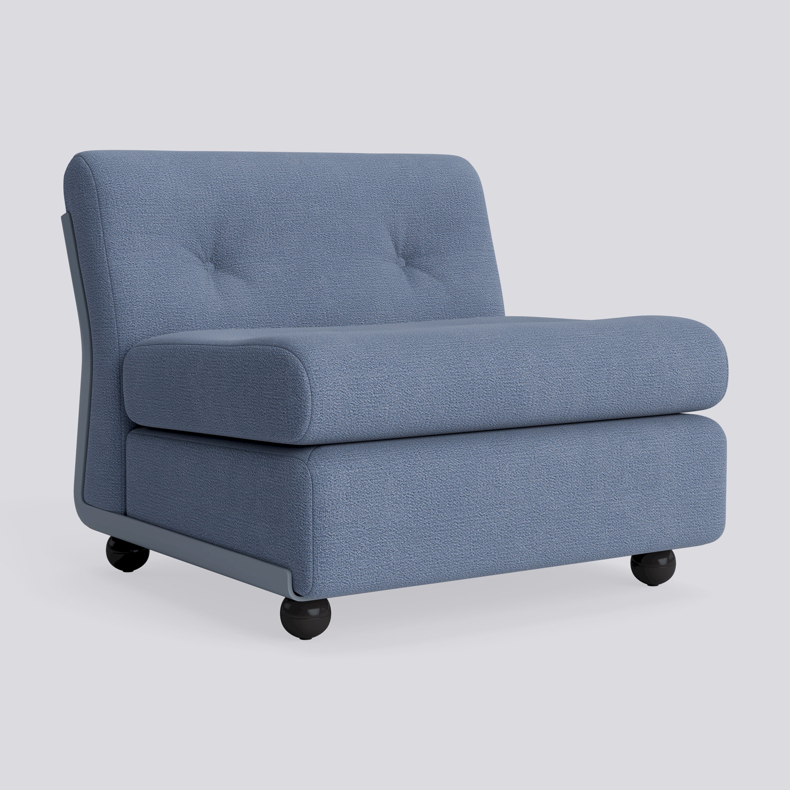 Amanta 1 seater Frost blue shell-Upholstery-Osumi-30