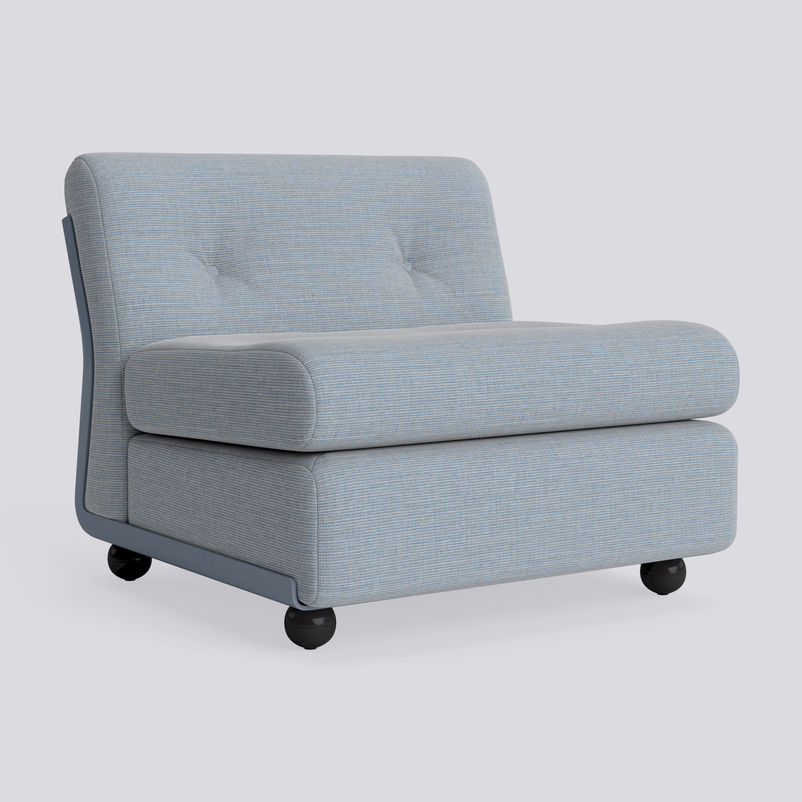 Amanta 1 seater Frost blue shell-Upholstery-Naveli-723