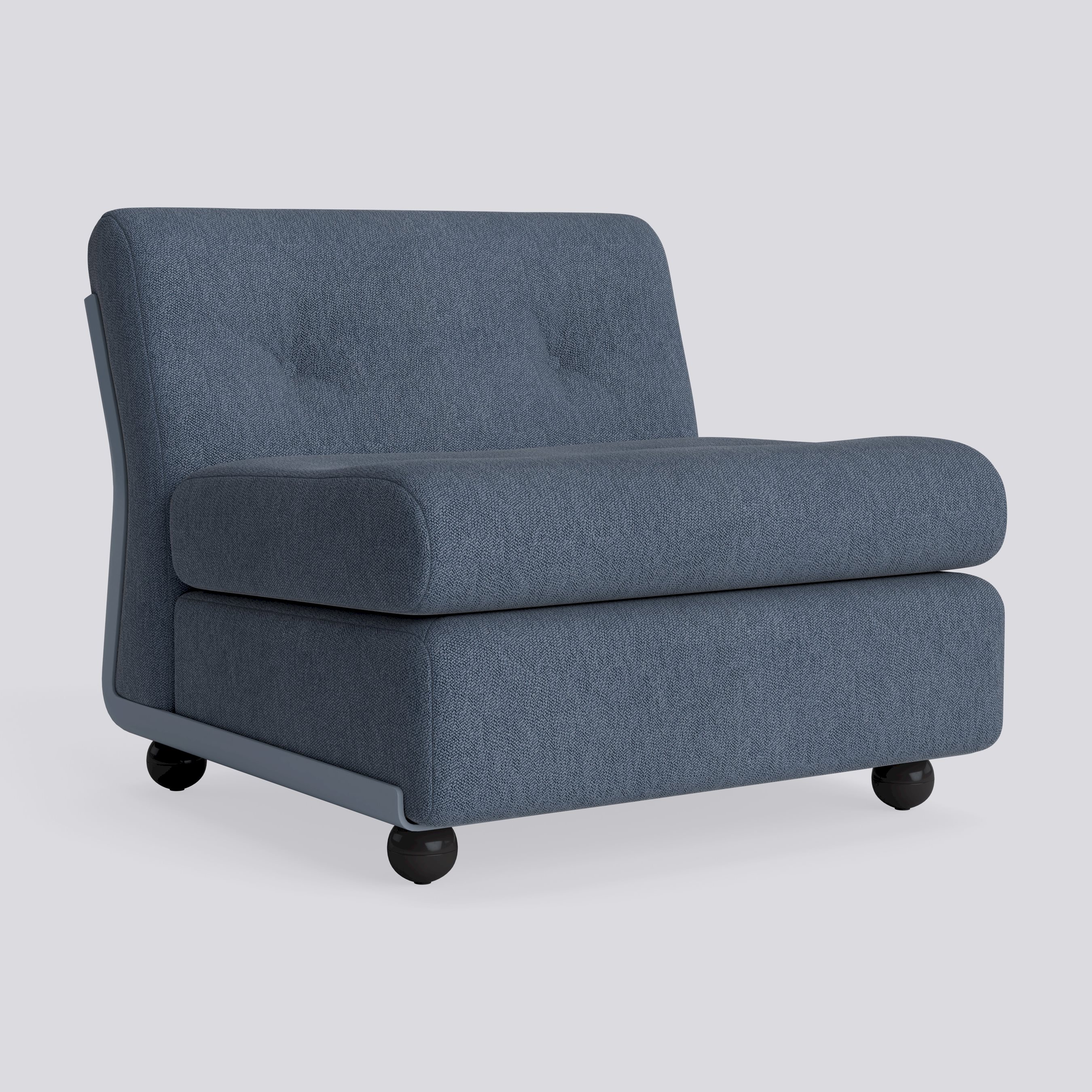 Amanta 1 seater Frost blue shell-Upholstery-Turf-Blue grey
